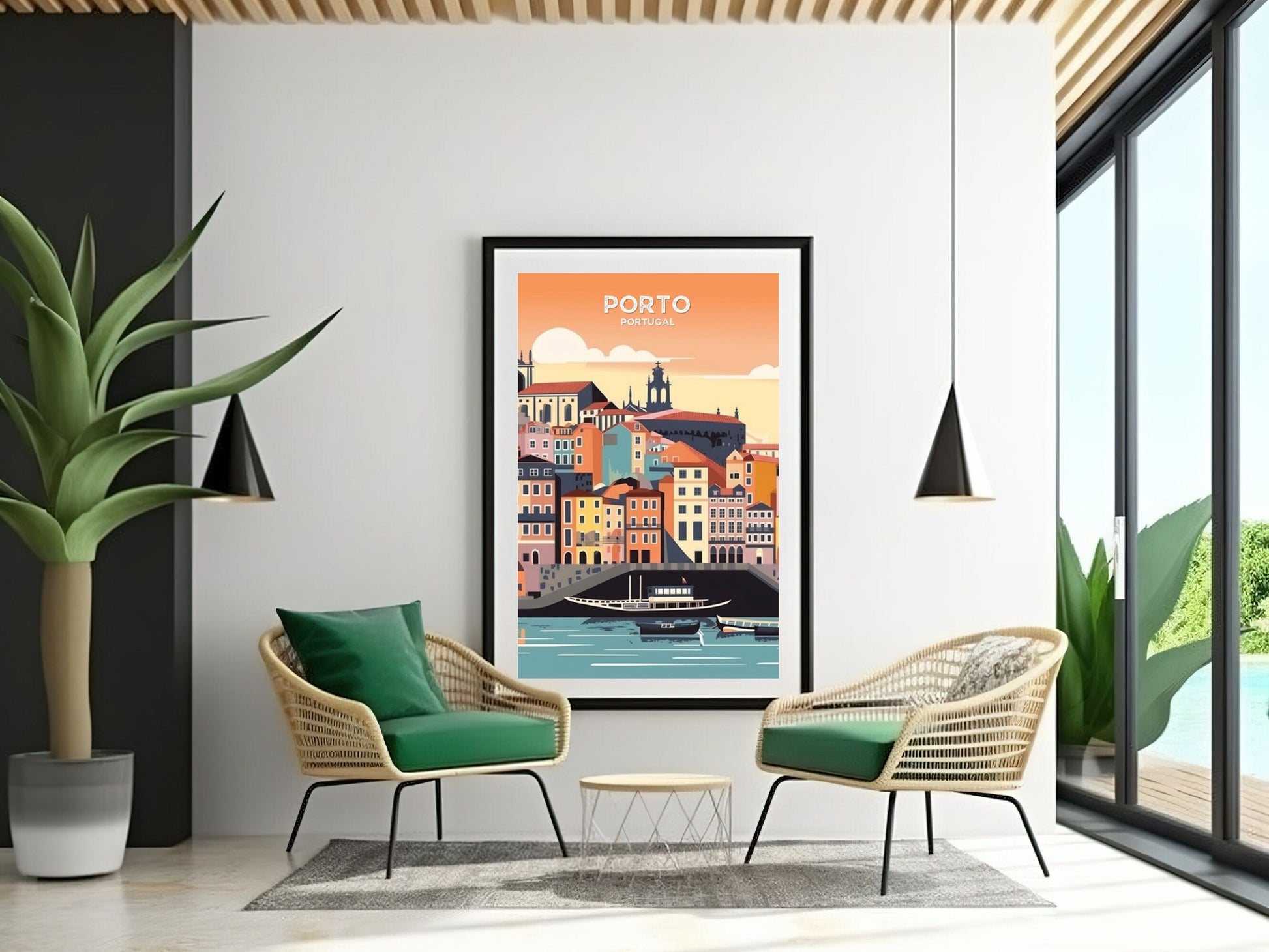 Porto Travel Print | Porto Illustration | Porto Wall Art | Porto Print | Portugal Print | Portugal Home Decor | Porto Poster | ID 044