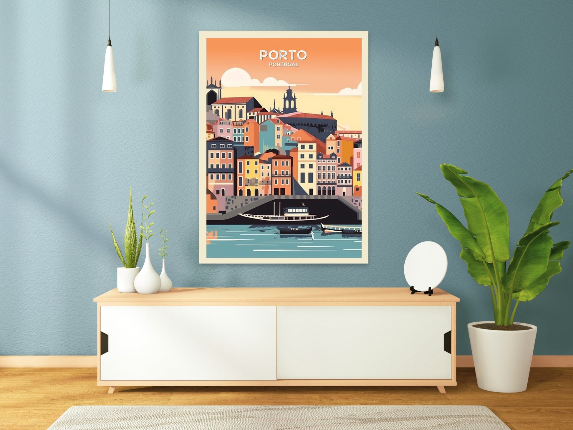 Porto Travel Print | Porto Illustration | Porto Wall Art | Porto Print | Portugal Print | Portugal Home Decor | Porto Poster | ID 044