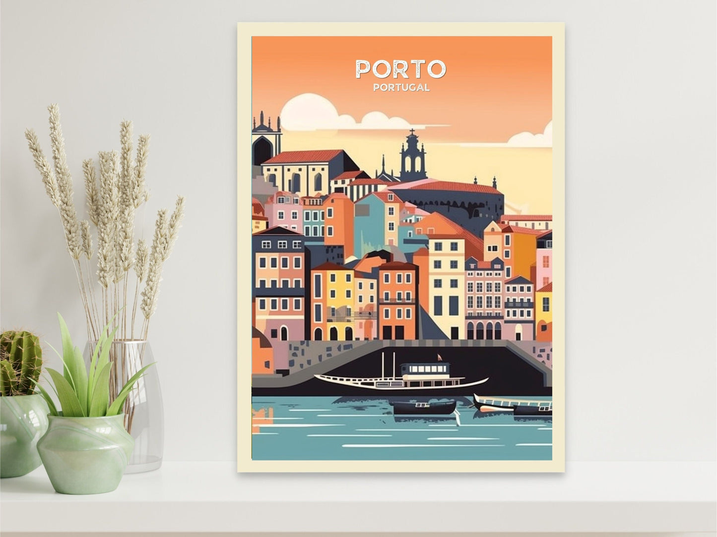 Porto Travel Print | Porto Illustration | Porto Wall Art | Porto Print | Portugal Print | Portugal Home Decor | Porto Poster | ID 044