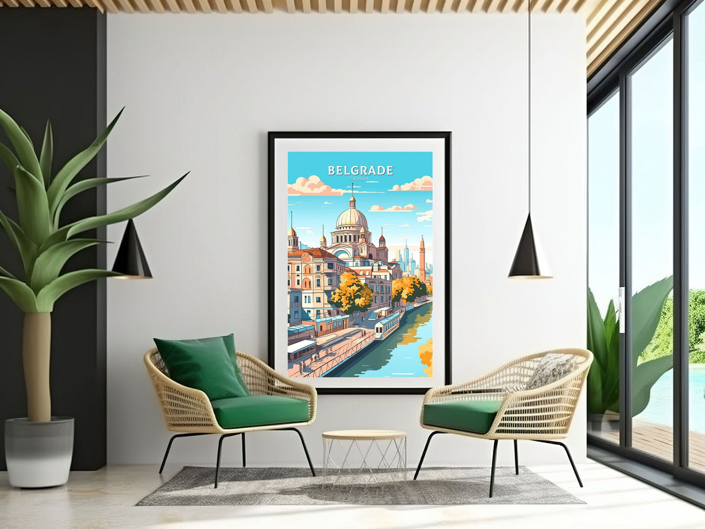 Belgrade Print | Belgrade Poster| Belgrade Illustration | Belgrade Painting | Belgrade Wall Art | Belgrade Minimalist Landscape | ID 071