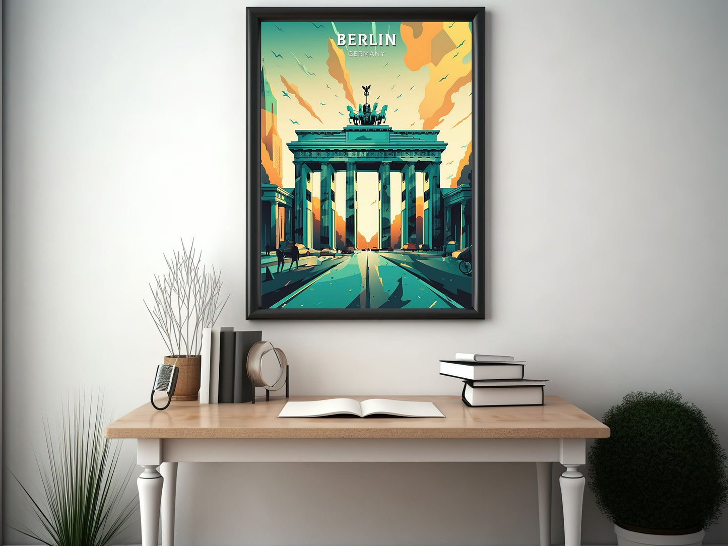 Berlin Poster | Berlin Illustration | Berlin Wall Art | The Brandenburg Gate | Berlin Print | Germany Poster Design | Berlin Poster | ID 072