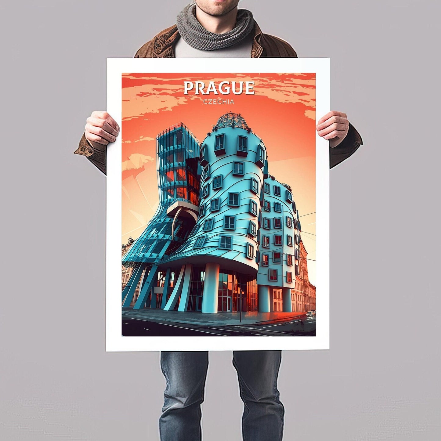 Prague Travel Print | Prague Illustration | Prague Wall Art | Czech Republic Print | Prague Home Decor | Prague Poster | ID 073