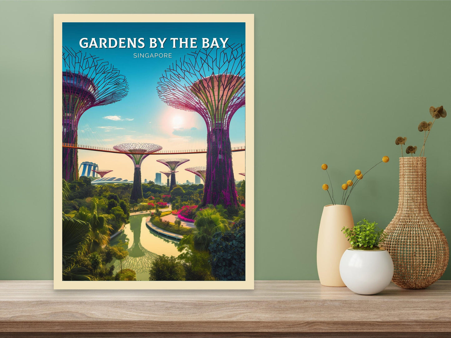 Garden by the Bay Print | Garden by the Bay Illustration | Singapore Poster | Singapore Print | ID 074