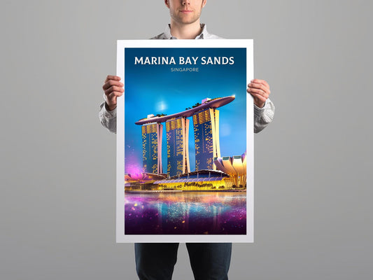 Marina Bay Sands Print | Marina Bay Sands Illustration | Singapore Poster | Singapore Print | Singapore Poster | ID 075