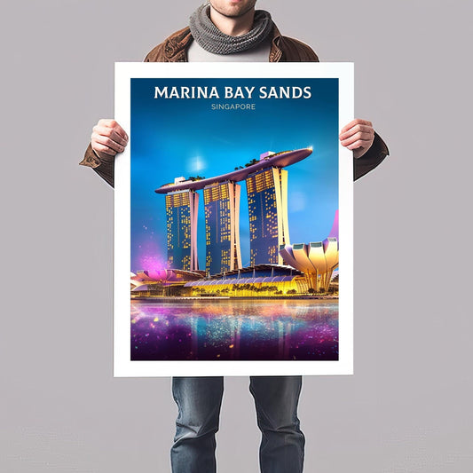 Marina Bay Sands Print | Marina Bay Sands Illustration | Singapore Poster | Singapore Print | Singapore Poster | ID 075