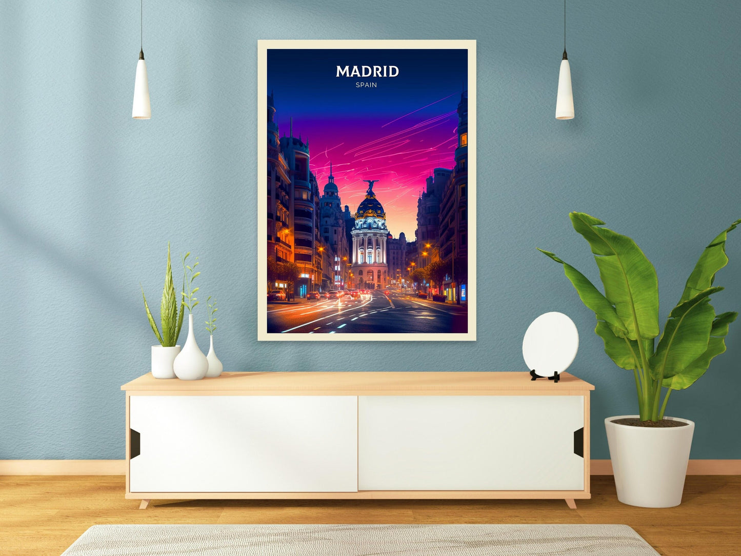 Madrid Travel Print | Madrid Illustration | Madrid Wall Art | Spain Print | Madrid Print| Madrid Spain Painting | ID 076