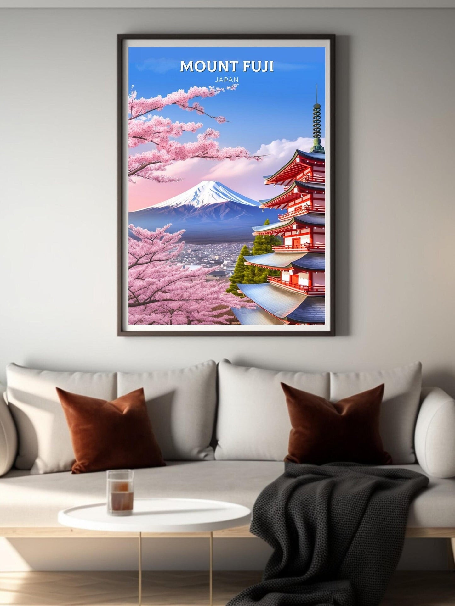 Mount Fuji Print | Mount Fuji Illustration | Japan Poster | Japan Print | Mount Fuji Poster | Mount Fuji Wall Art | ID 077