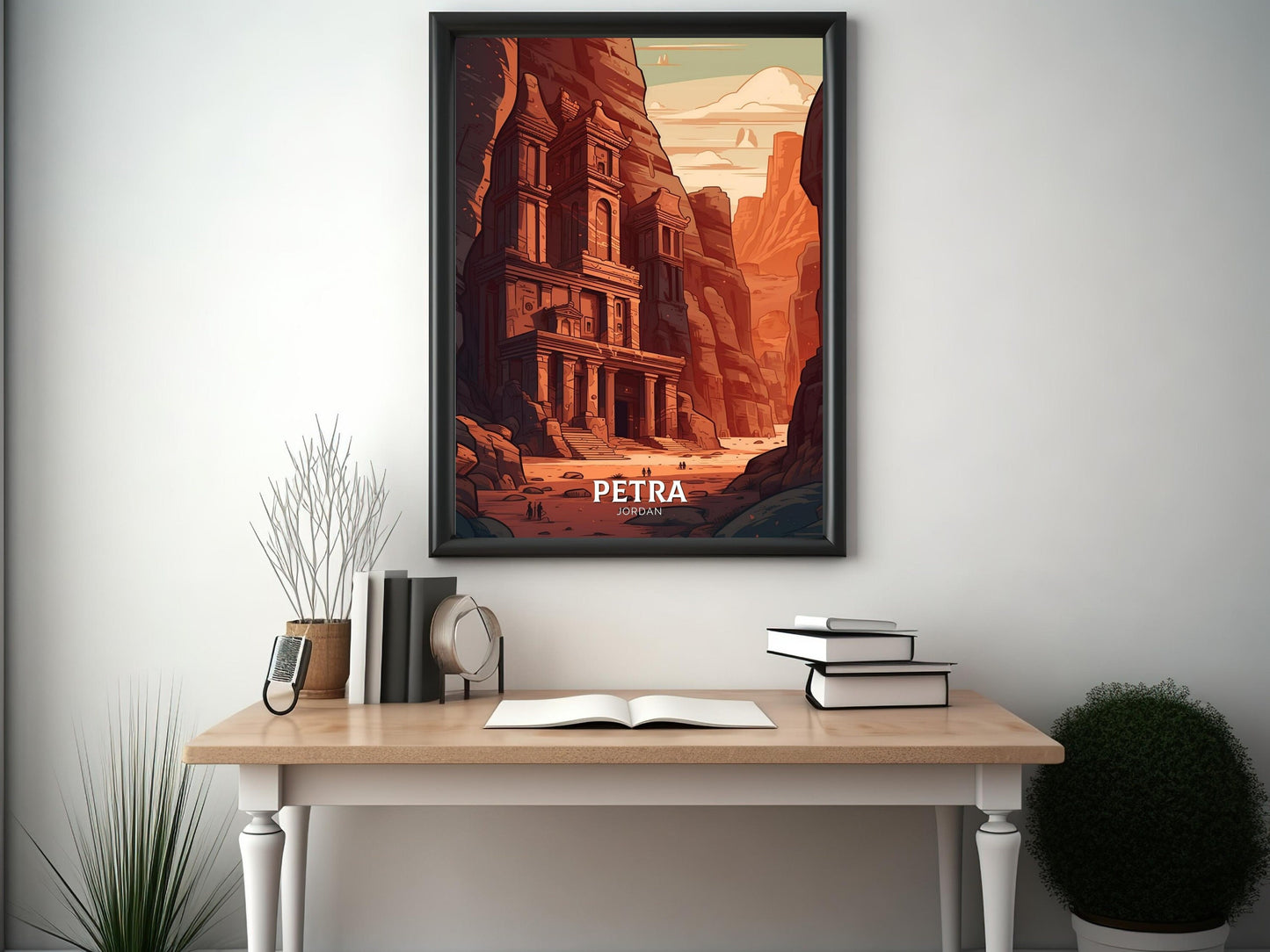 Petra Print | Petra Illustration | Petra Poster | Jordan Print | Jordan Poster | Jordan Wall Art | Petra Travel Poster | ID 078