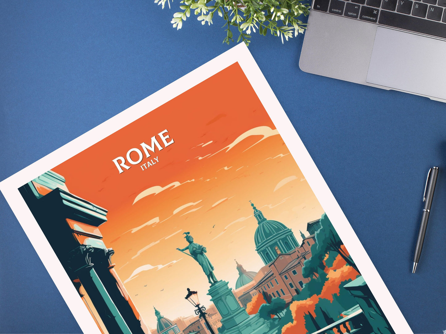 Rome Travel Print | Rome Illustration | Rome Wall Art | Italy Print | Rome Print | Rome Italy Home Decor | Italy Decoration | ID 054