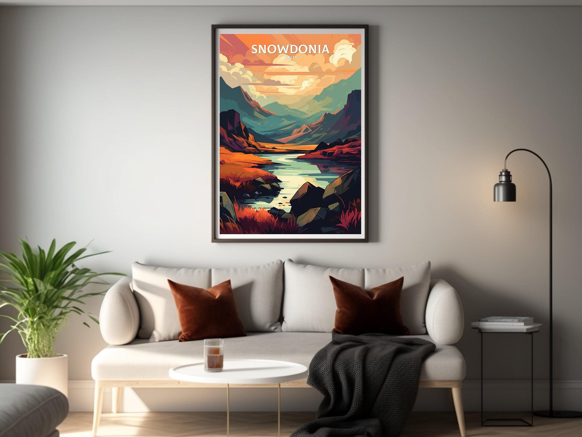 Snowdonia Travel Print | Snowdonia Illustration | SnowdoniaWall Art | walles Print | Snowdonia Home Decor | Snowdonia Poster | ID 057