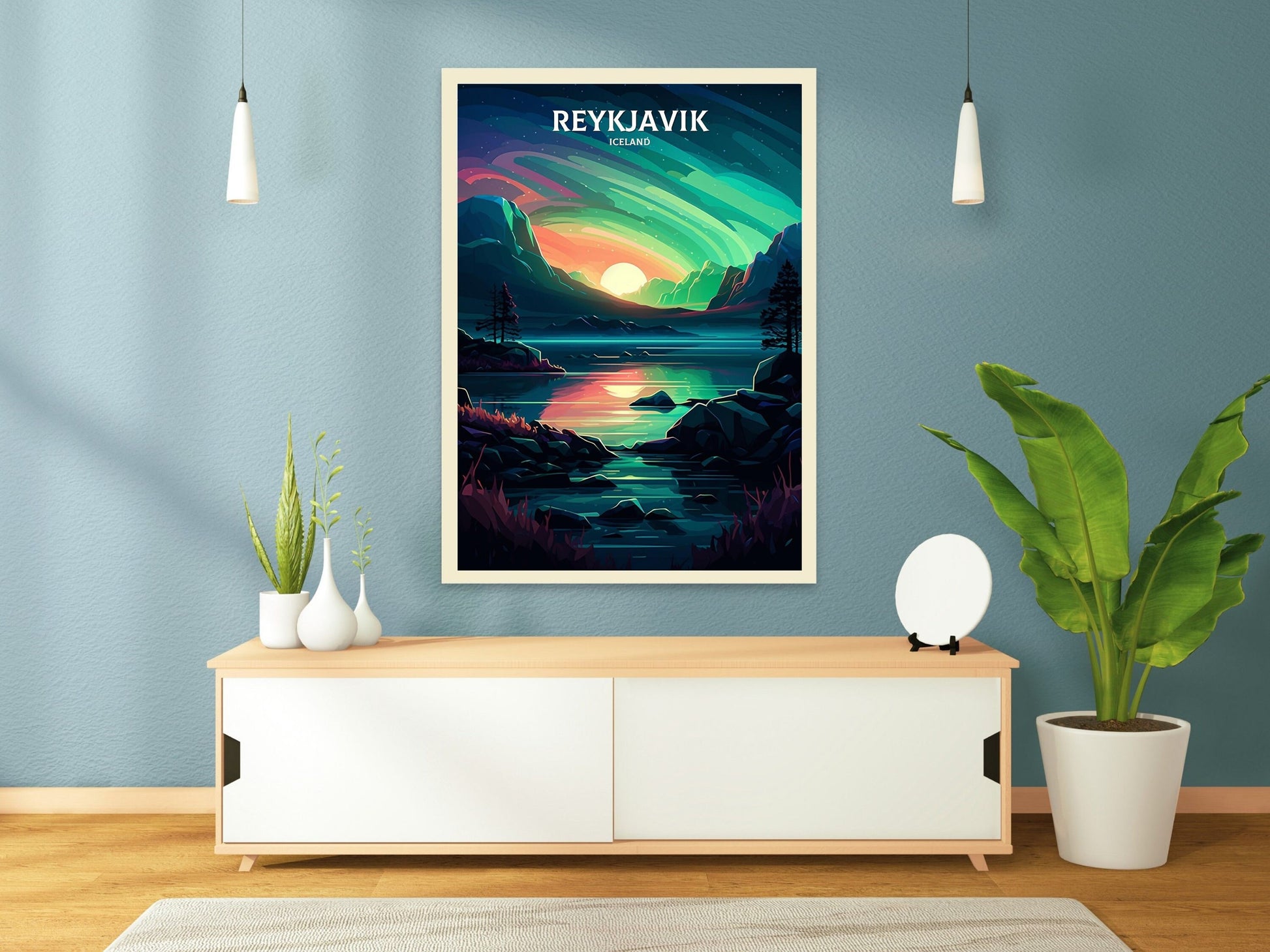 Reykjavik Travel Print | Reykjavik Illustration | Reykjavik Wall Art | Iceland Print | Reykjavik Home Decor | Reykjavik Poster | ID 058