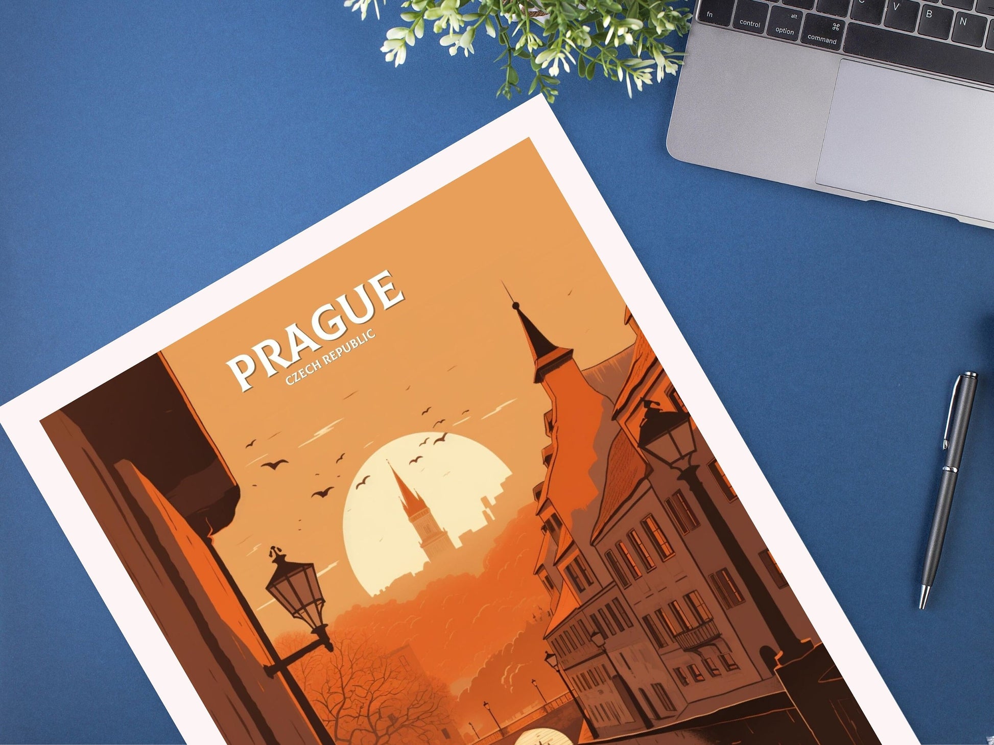 Prague Travel Print | Prague Illustration | Prague Wall Art | Chech Republic Print | Prague Home Decor | Prague Poster | ID 061