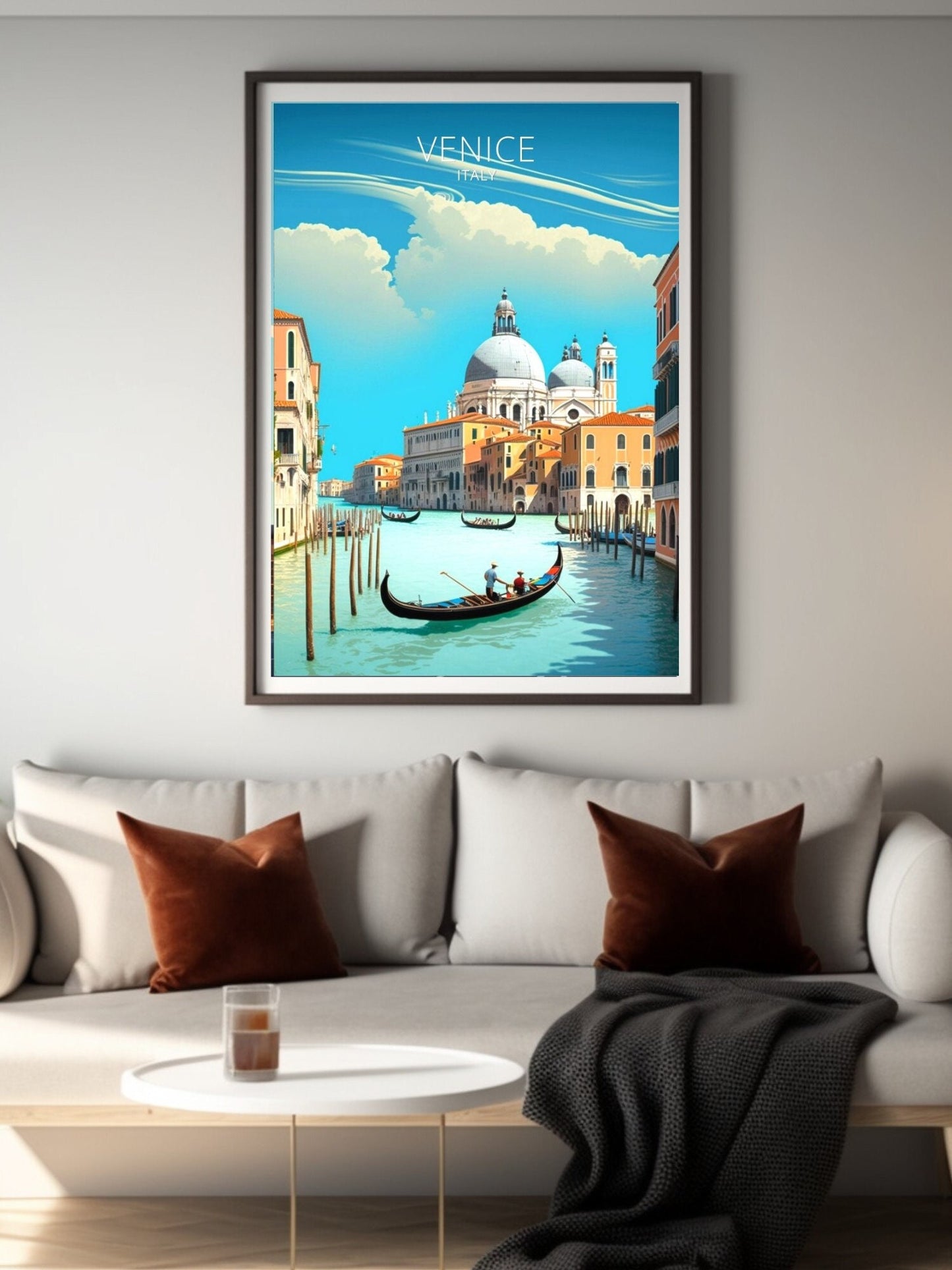 Venice Travel Print | Venice Illustration | Venice Wall Art | Venice Poster | Italy Poster | Venice Home Decor | Venice Home Decor | ID 011