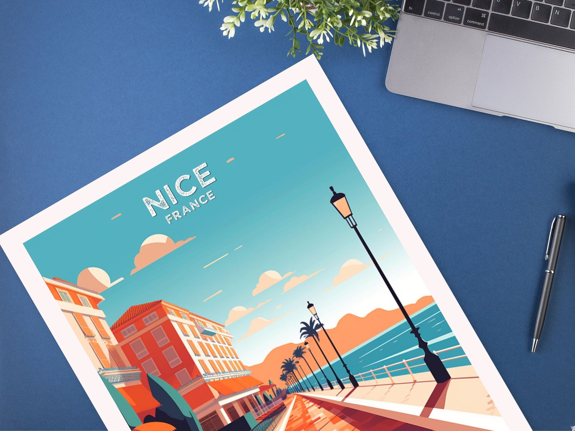 Nice Travel Print | Nice Illustration | Nice Wall Art | France Print | Nice Home Decor | Nice Poster | ID 063