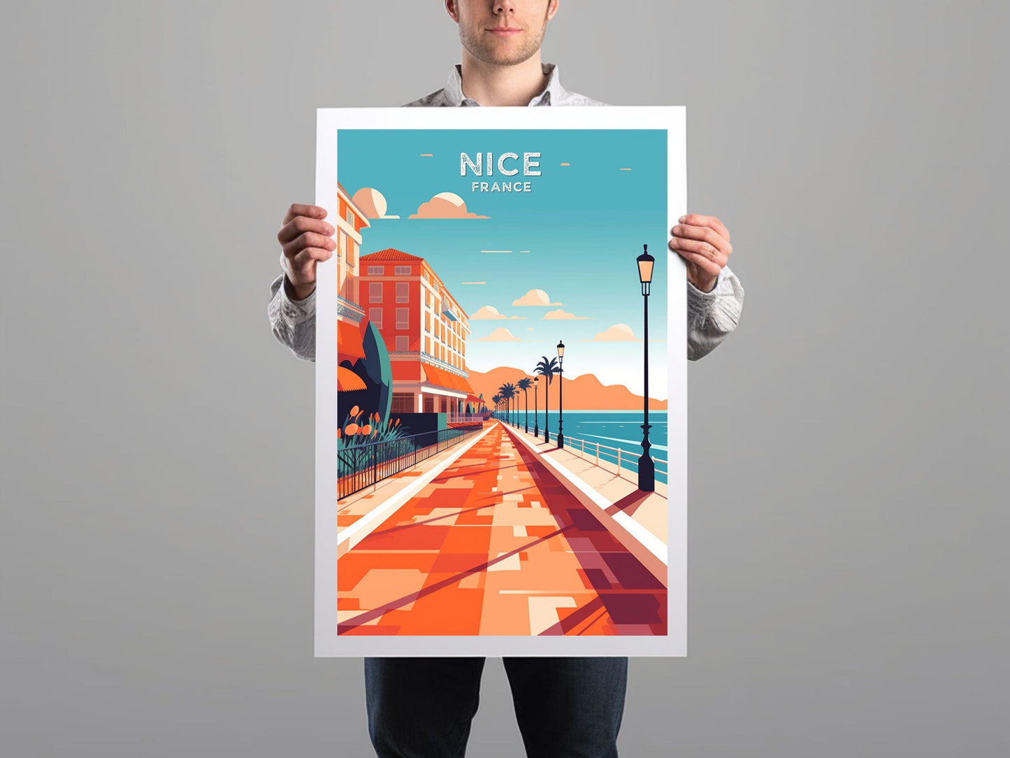 Nice Travel Print | Nice Illustration | Nice Wall Art | France Print | Nice Home Decor | Nice Poster | ID 063