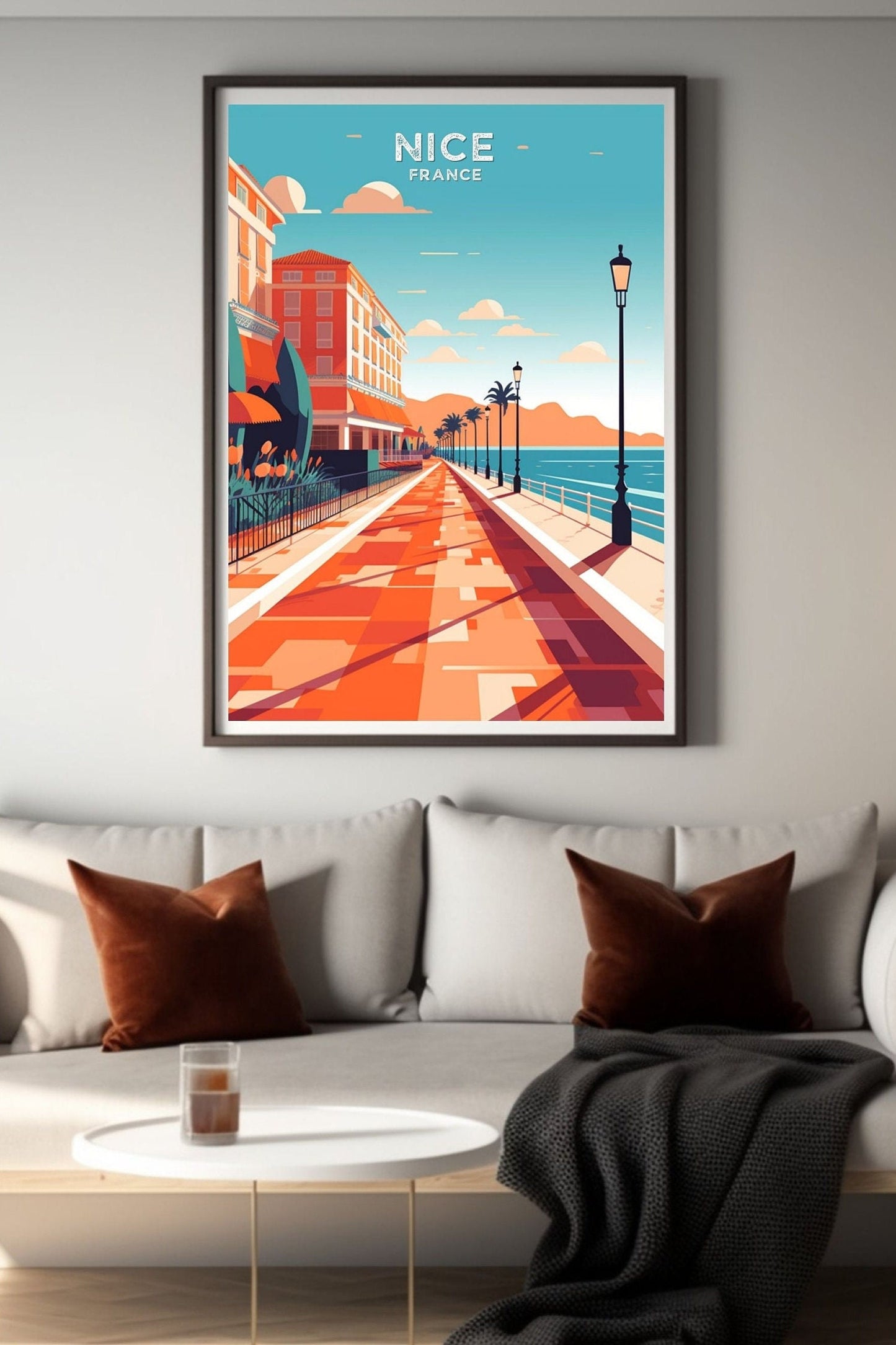 Nice Travel Print | Nice Illustration | Nice Wall Art | France Print | Nice Home Decor | Nice Poster | ID 063