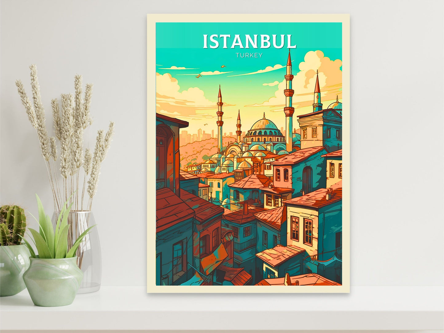 Istanbul Travel Print | Istanbul Illustration | Istanbul Wall Art | Turkey Print | Istanbul Home Decor | Istanbul Poster | ID 064