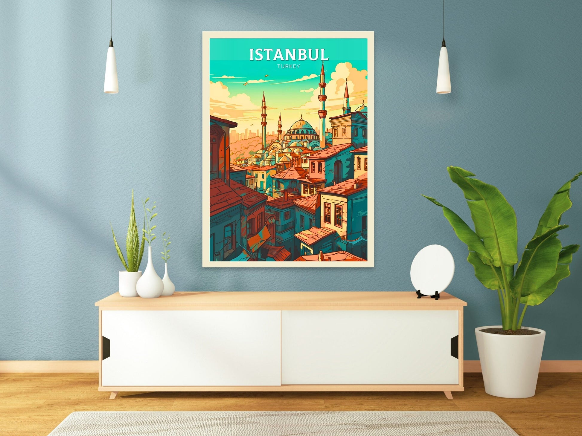 Istanbul Travel Print | Istanbul Illustration | Istanbul Wall Art | Turkey Print | Istanbul Home Decor | Istanbul Poster | ID 064