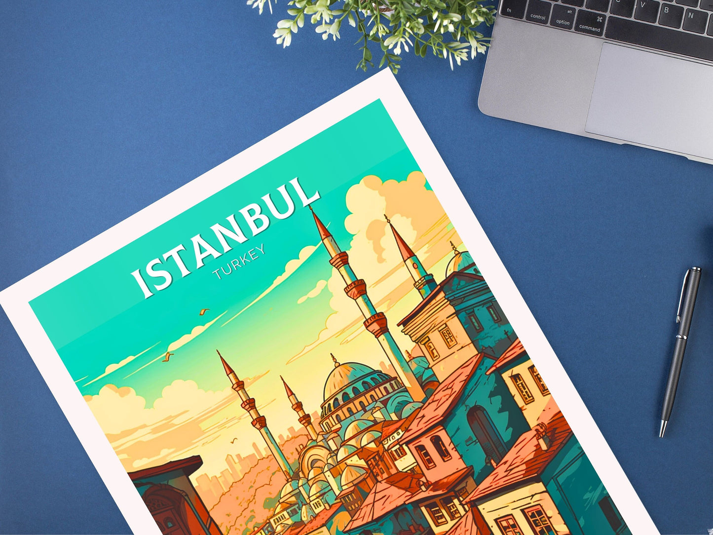 Istanbul Travel Print | Istanbul Illustration | Istanbul Wall Art | Turkey Print | Istanbul Home Decor | Istanbul Poster | ID 064