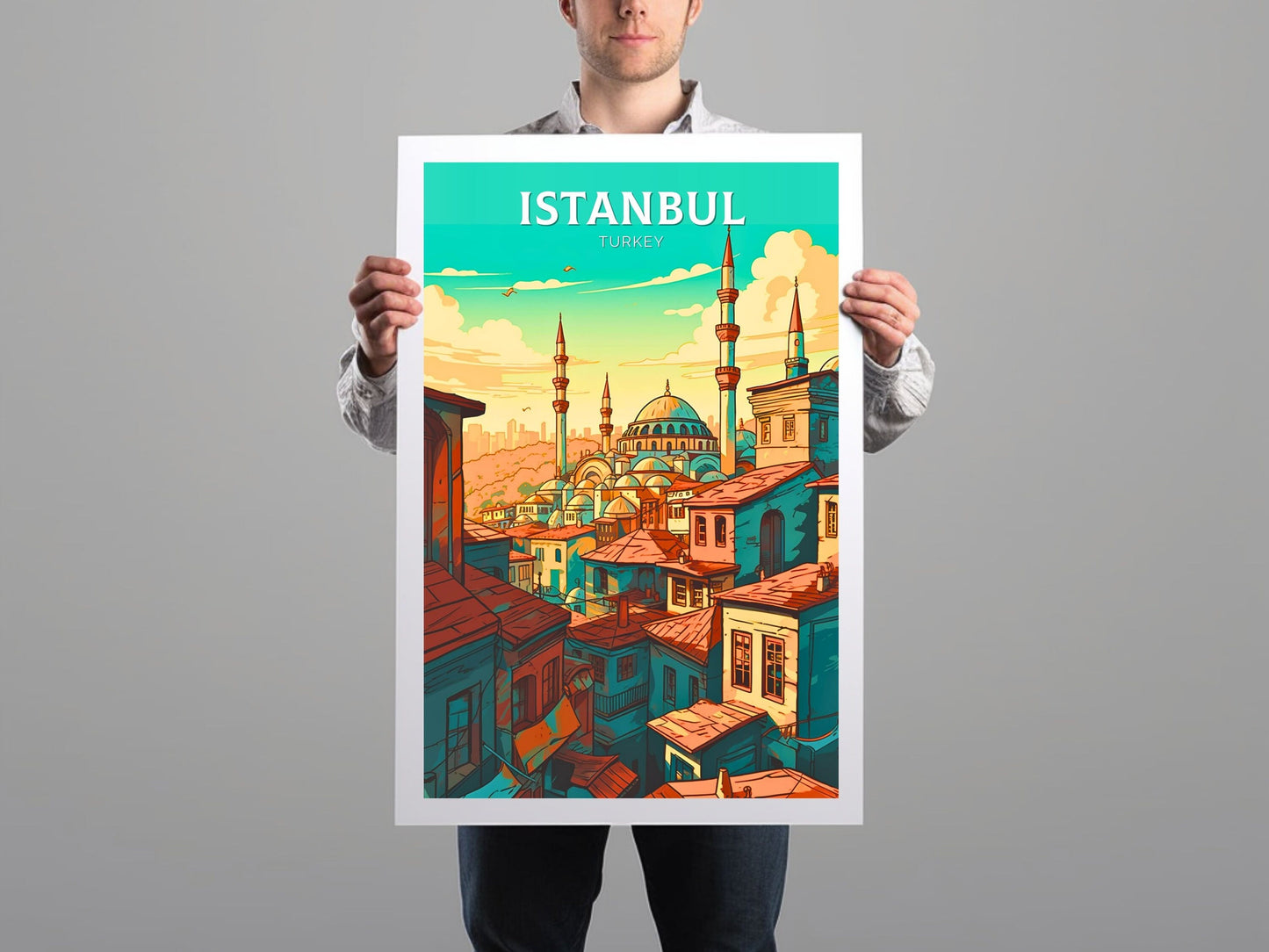 Istanbul Travel Print | Istanbul Illustration | Istanbul Wall Art | Turkey Print | Istanbul Home Decor | Istanbul Poster | ID 064