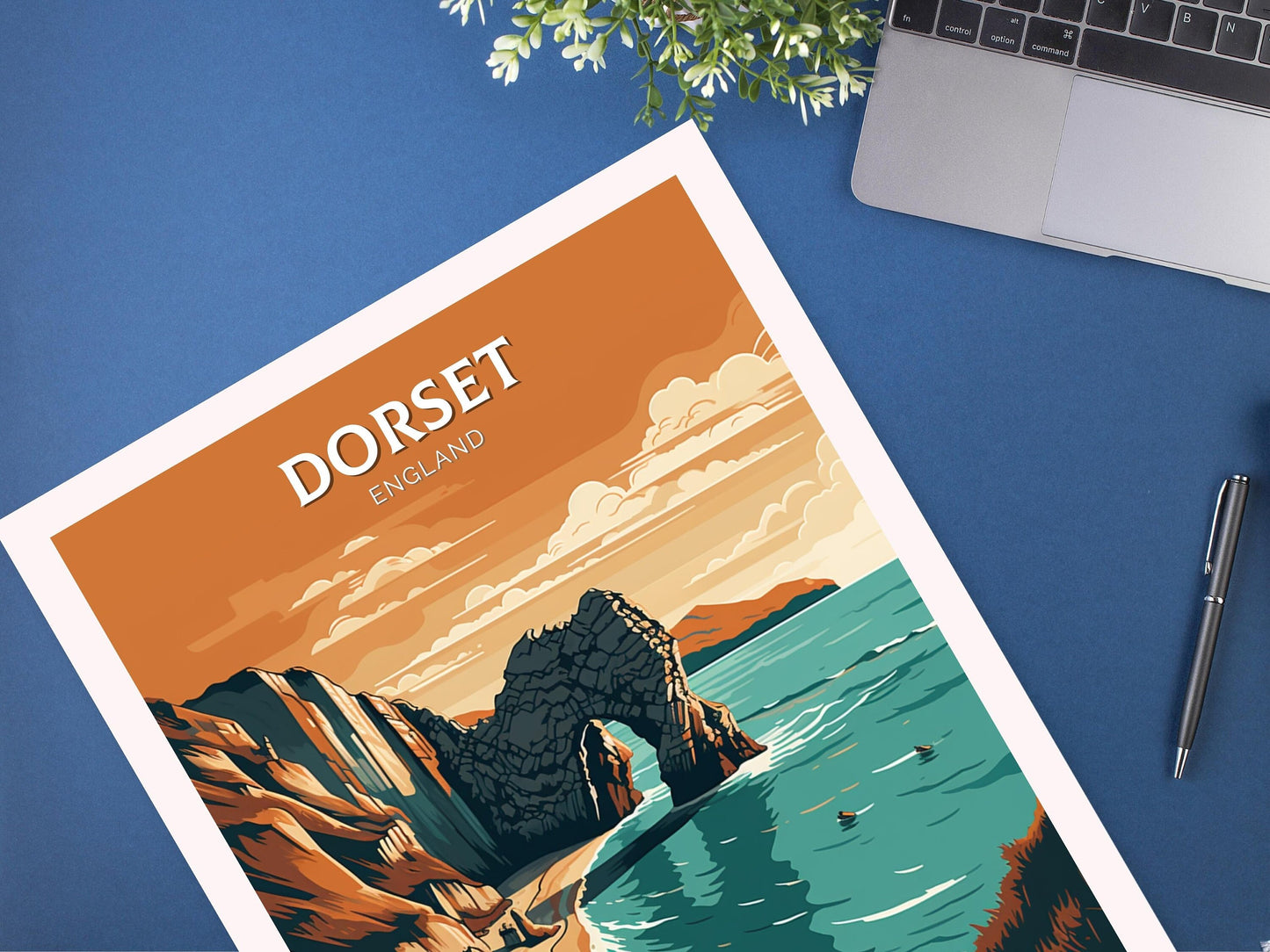 Dorset Travel Print | Dorset Illustration | Dorset Wall Art | England Print | England Home Decor | Dorset Poster | Travel gift | ID 015