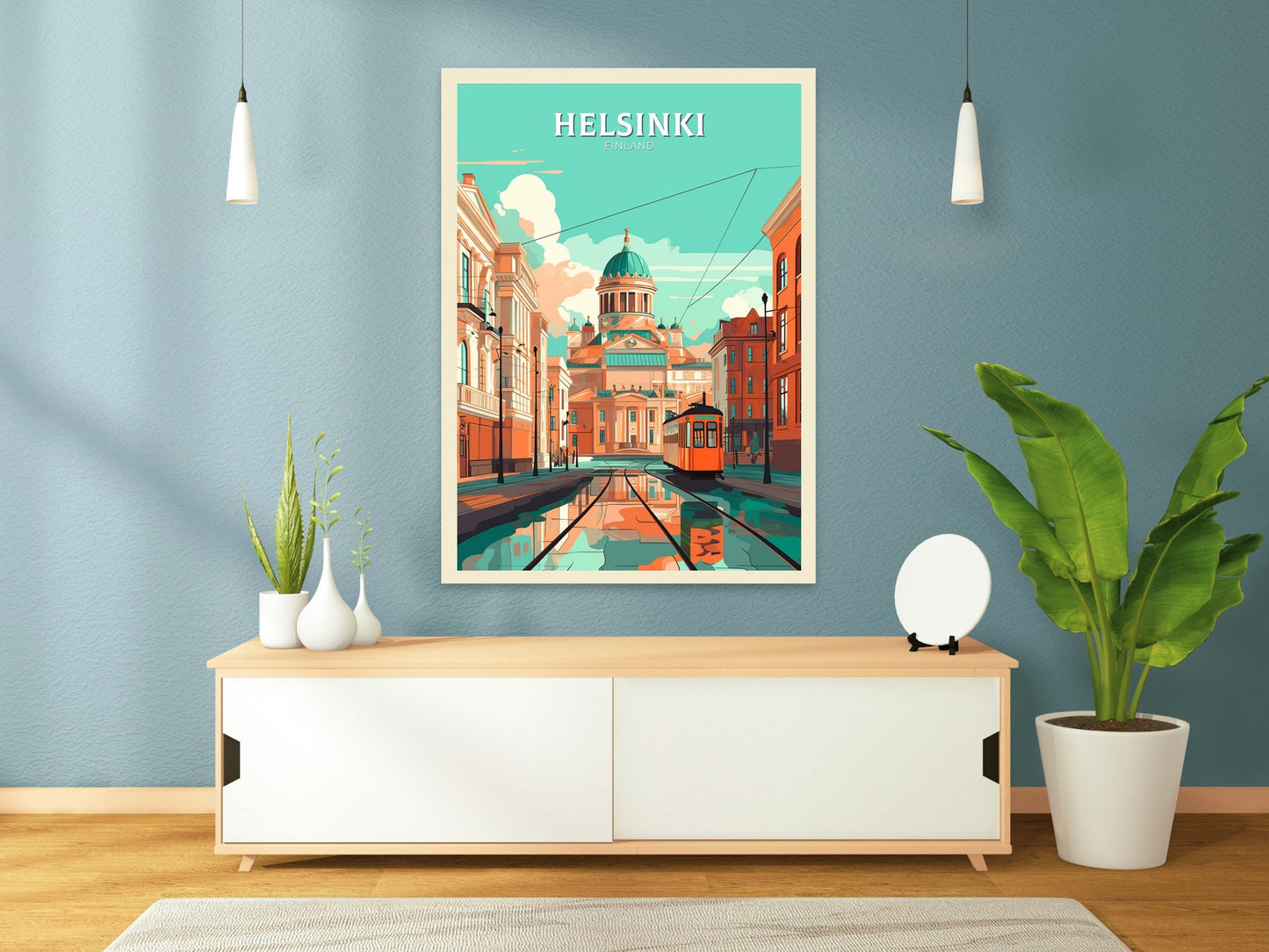 Helsinki Travel Poster | Helsinki Print | Helsinki Poster | Helsinki Wall Art | Helsinki Illustration | Finland Print | Finland Art | ID 089