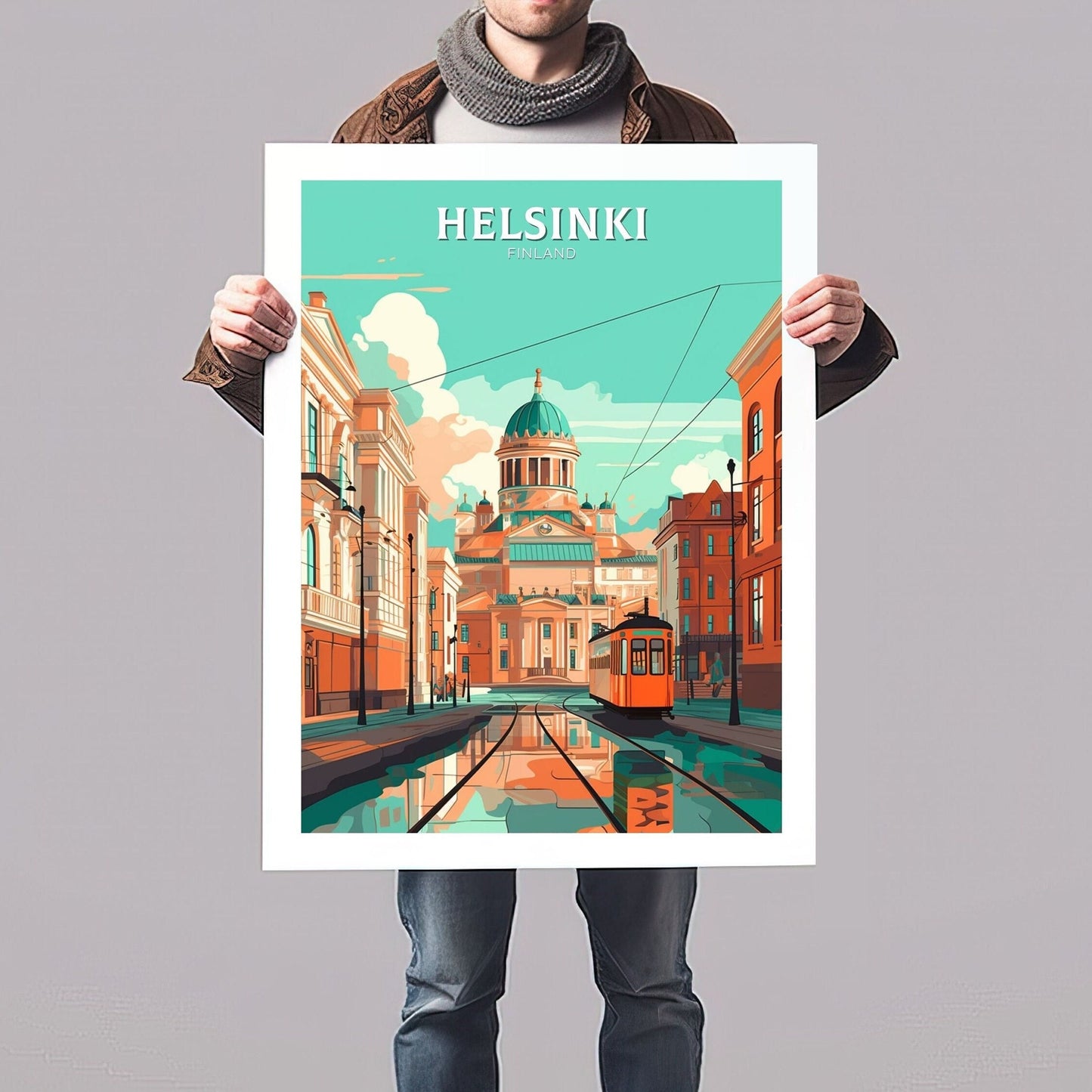 Helsinki Travel Poster | Helsinki Print | Helsinki Poster | Helsinki Wall Art | Helsinki Illustration | Finland Print | Finland Art | ID 089