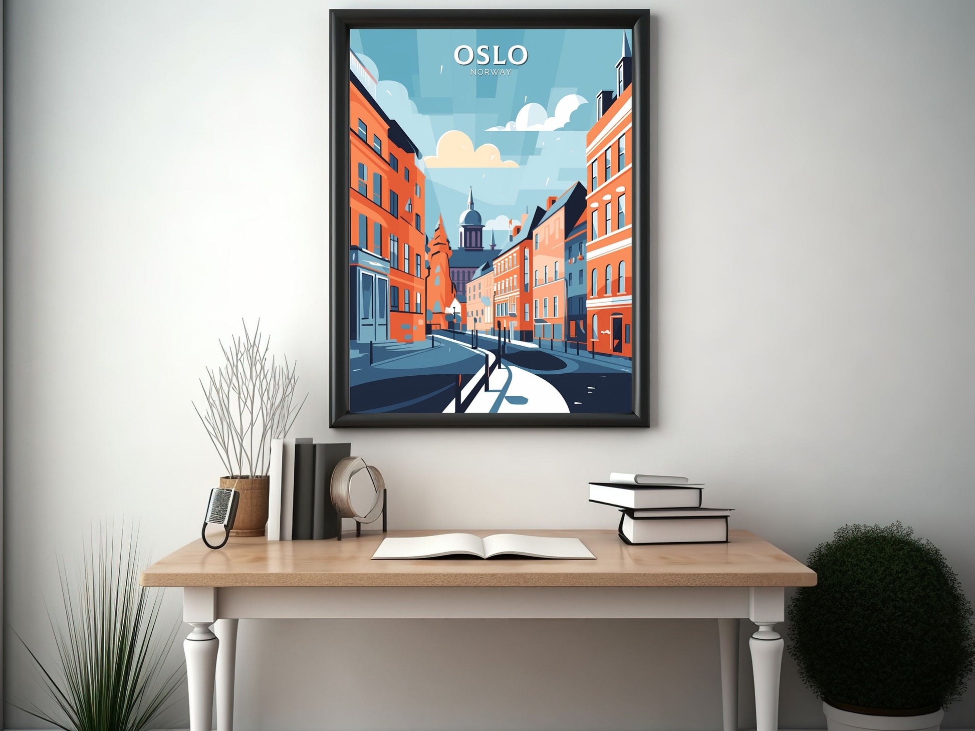 Oslo Travel Poster | Oslo Print | Oslo Poster | Oslo Wall Art | Oslo Illustration | Oslo Norway | Norway Print | Norway Art | ID 090