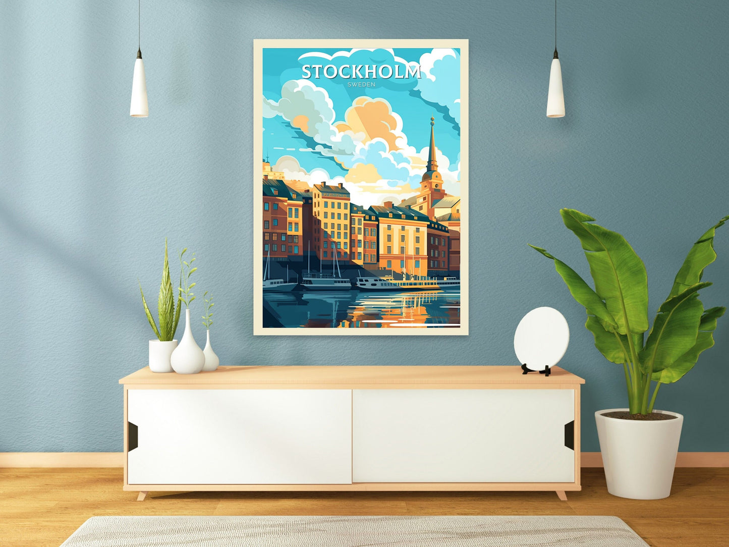 Stockholm Travel Poster | Stockholm Print | Stockholm Design | Stockholm Wall Art | Sweden Illustration | Sweden Print | Sweden Art | ID 091