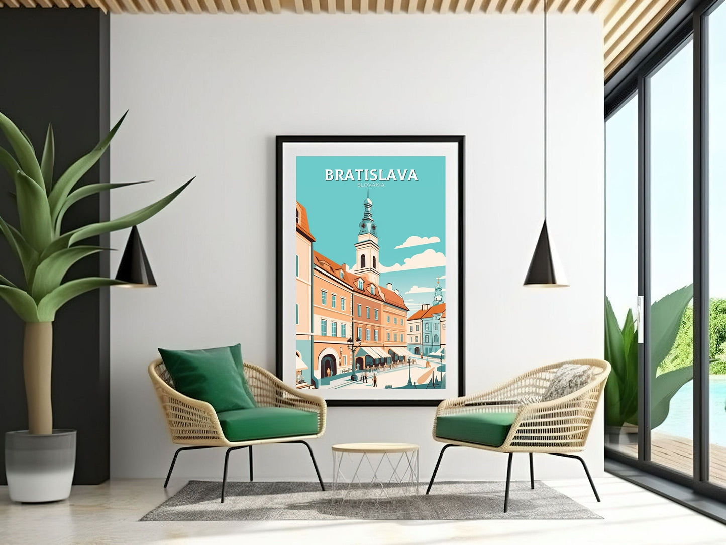 Bratislava Travel Poster | Bratislava Print | Bratislava Design | Bratislava Wall Art | Slovakia Illustration | Slovakia Print | ID 092