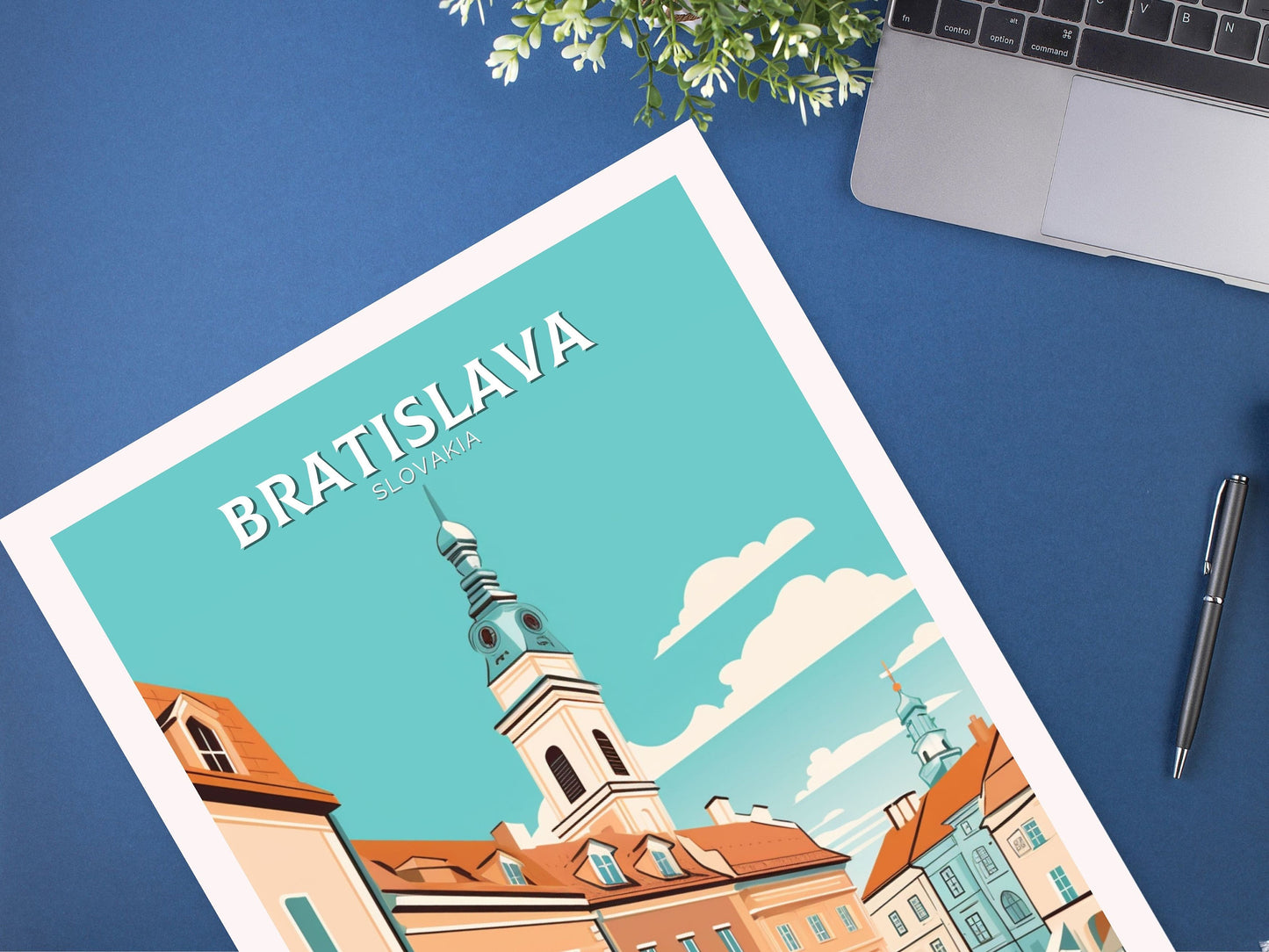 Bratislava Travel Poster | Bratislava Print | Bratislava Design | Bratislava Wall Art | Slovakia Illustration | Slovakia Print | ID 092