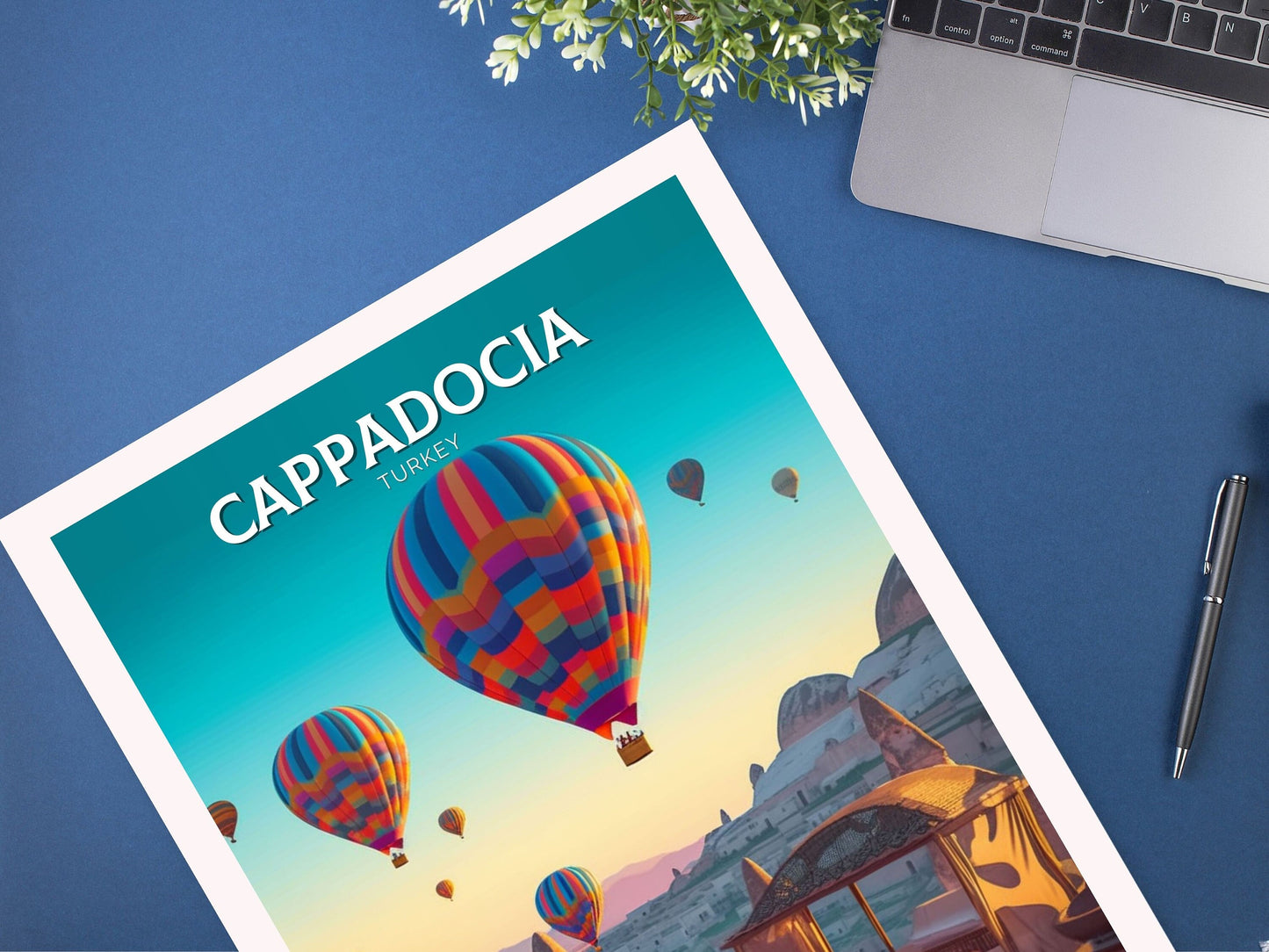 Cappadocia Travel Poster | Cappadocia Print | Cappadocia Design | Turkey Wall Art | Cappadocia Illustration | Turkey Travel Print | ID 093