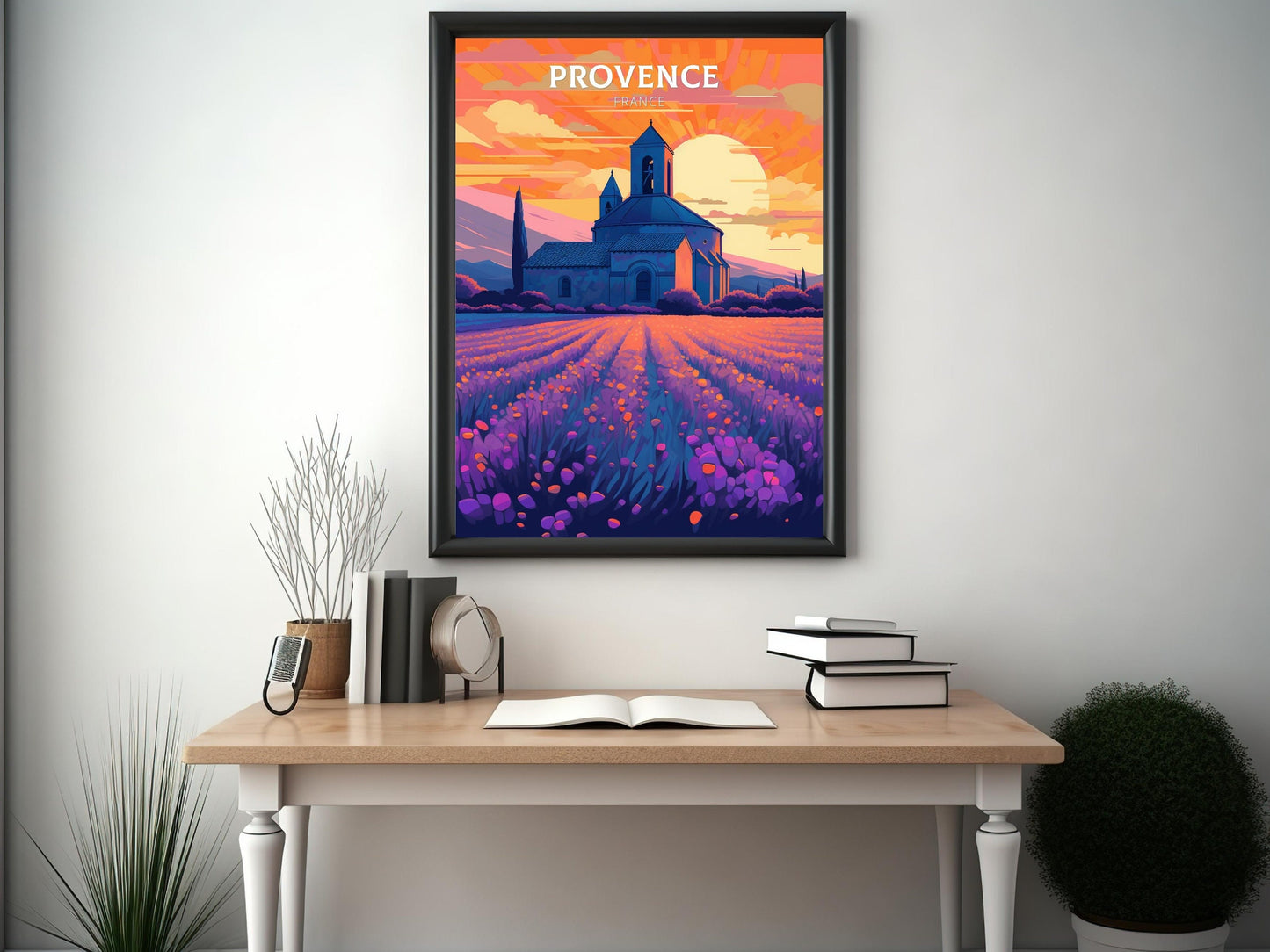 Provence Travel Print | Provence Illustration | Provence Wall Art | France Print | Provence Print| Provence France Print Painting | ID 045