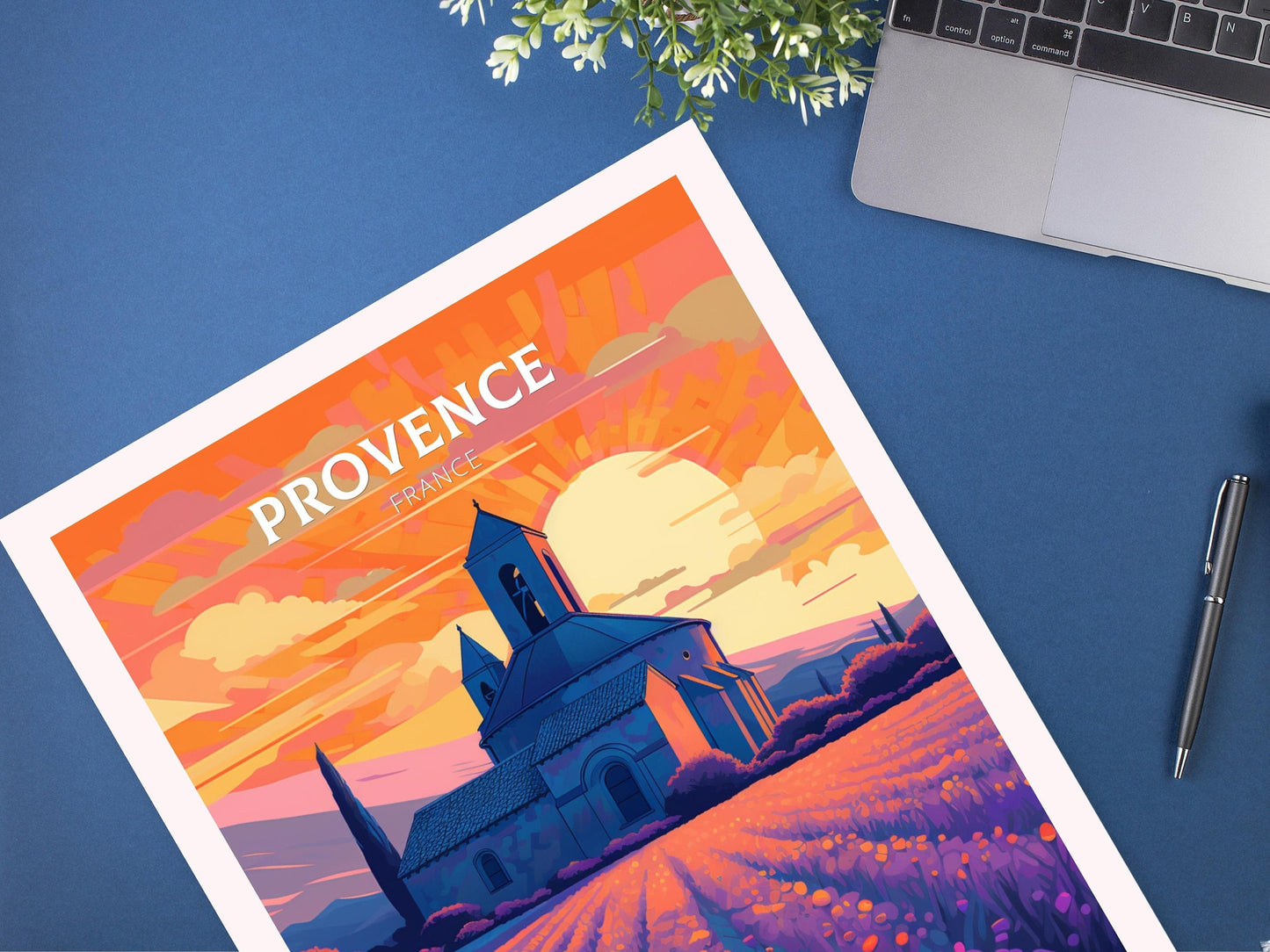 Provence Travel Print | Provence Illustration | Provence Wall Art | France Print | Provence Print| Provence France Print Painting | ID 045