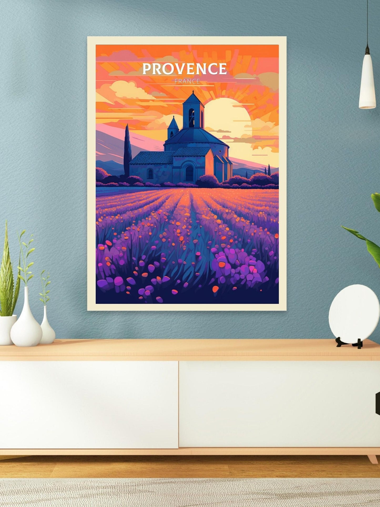 Provence Travel Print | Provence Illustration | Provence Wall Art | France Print | Provence Print| Provence France Print Painting | ID 045