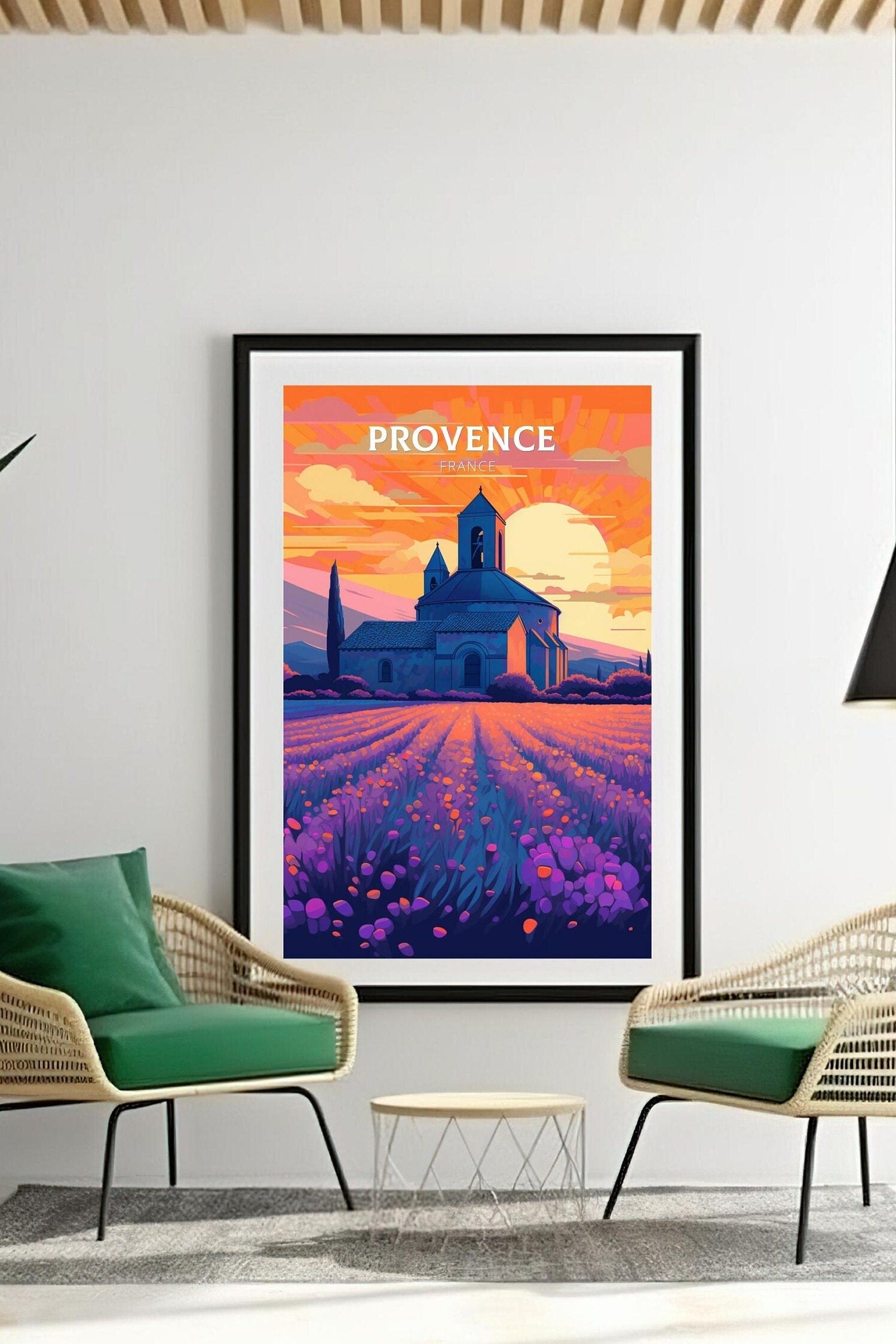 Provence Travel Print | Provence Illustration | Provence Wall Art | France Print | Provence Print| Provence France Print Painting | ID 045