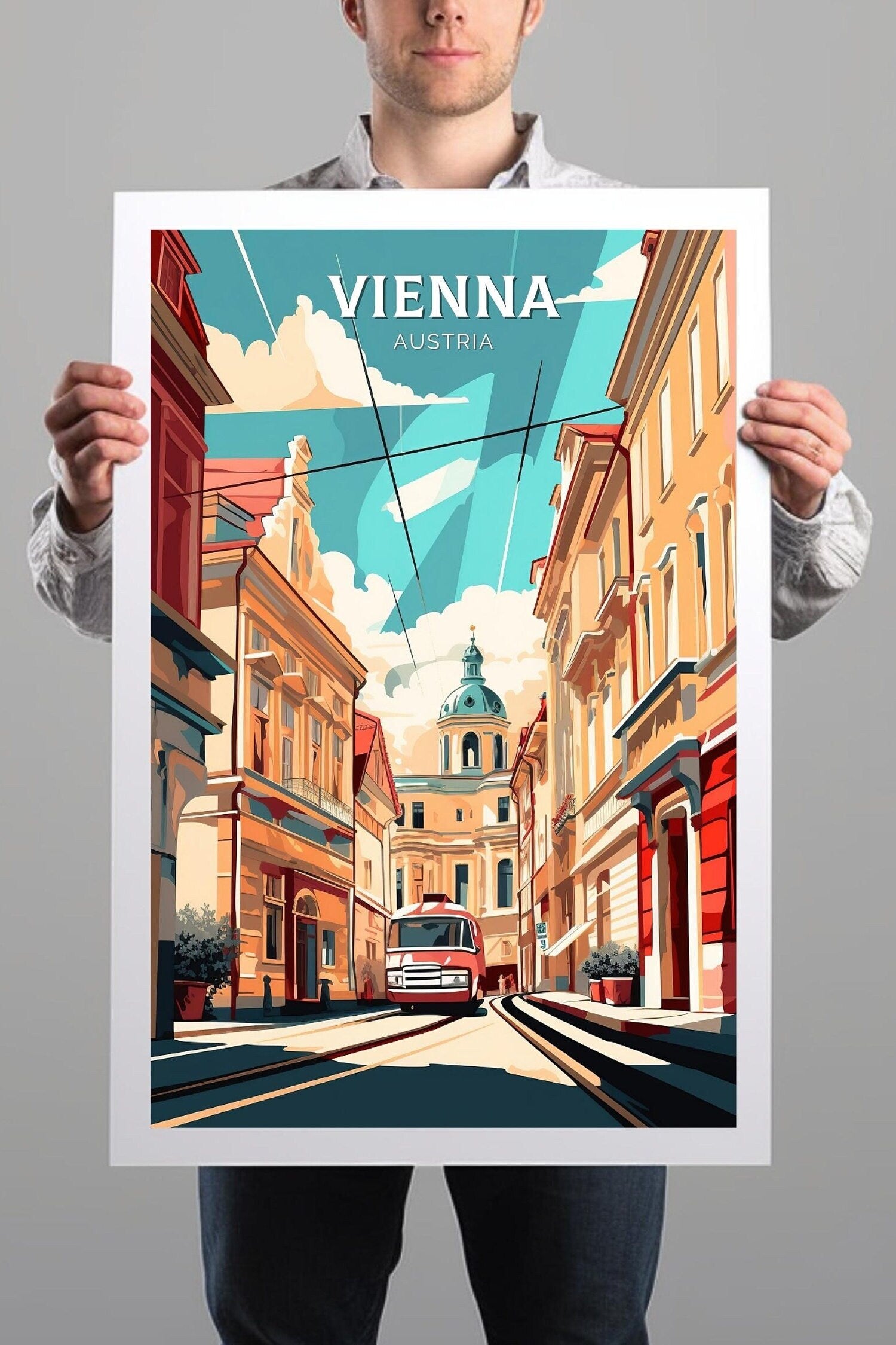 Vienna Poster | Vienna Print | Vienna Illustration | Vienna Wall Art | Vienna Austria Print | Vienna Home Decor | Wall Hangings ID 066