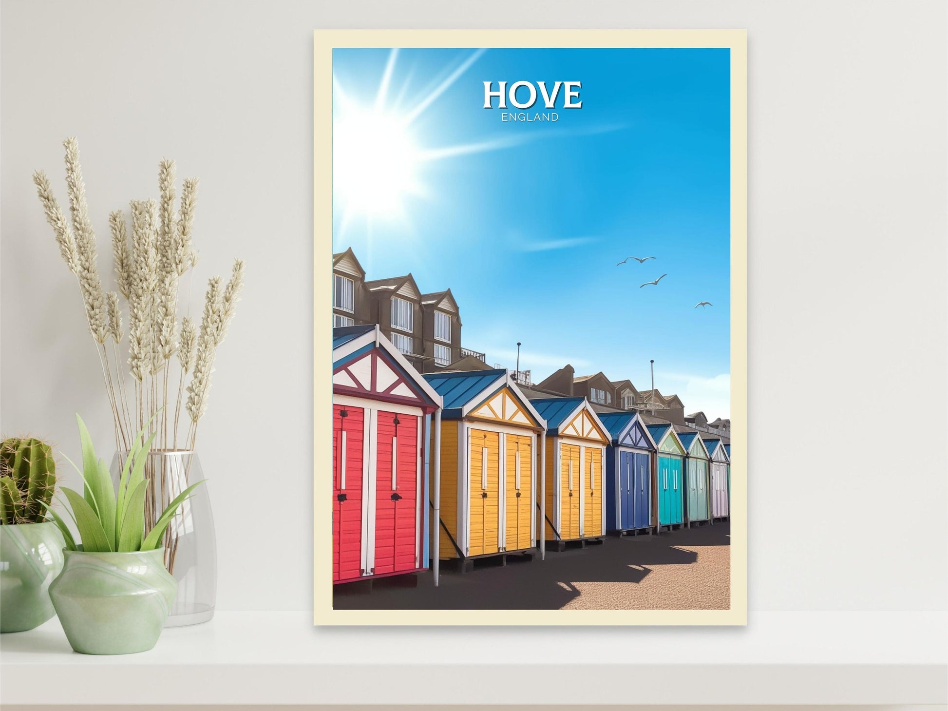 Hove England Travel Poster | Hove Print | Hove Design | Hove Wall Art | Hove England Illustration | Hove England Print | Hove Art | ID 103