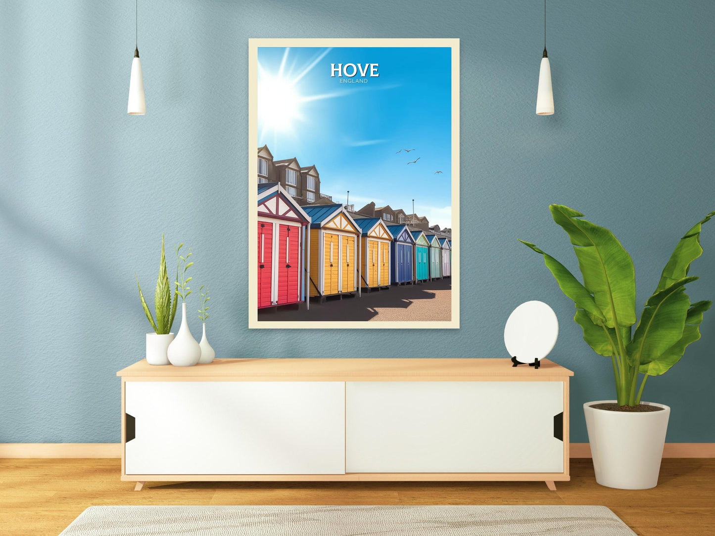 Hove England Travel Poster | Hove Print | Hove Design | Hove Wall Art | Hove England Illustration | Hove England Print | Hove Art | ID 103