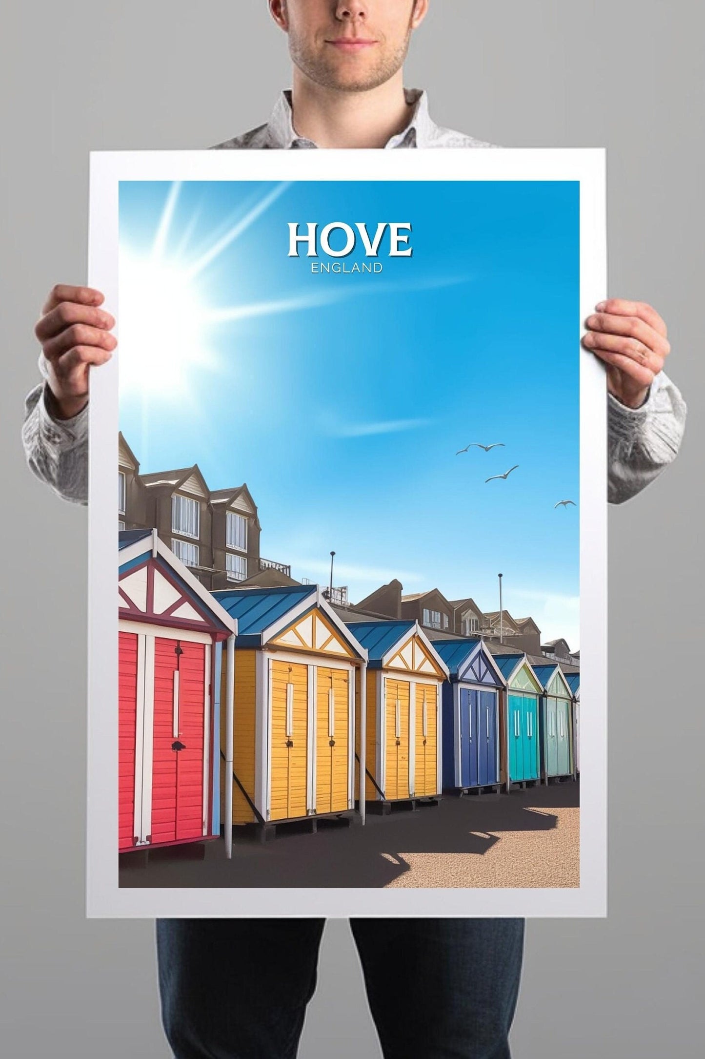 Hove England Travel Poster | Hove Print | Hove Design | Hove Wall Art | Hove England Illustration | Hove England Print | Hove Art | ID 103