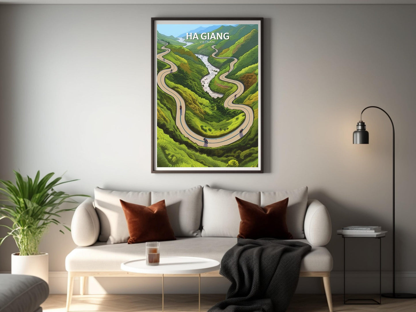 Ha Giang Print | Ha Giang Illustration | Ha Giang Loop | Vietnam Print | Vietnam Wall Art | Asia Print | Vietnam Wall Art | ID 098