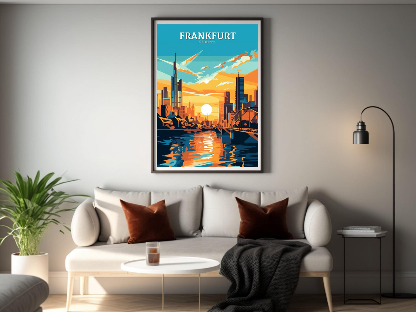 Frankfurt Poster | Frankfurt Illustration | Frankfurt Wall Art | Frankfurt Print | Germany Poster Design | Frankfurt Poster | ID 113