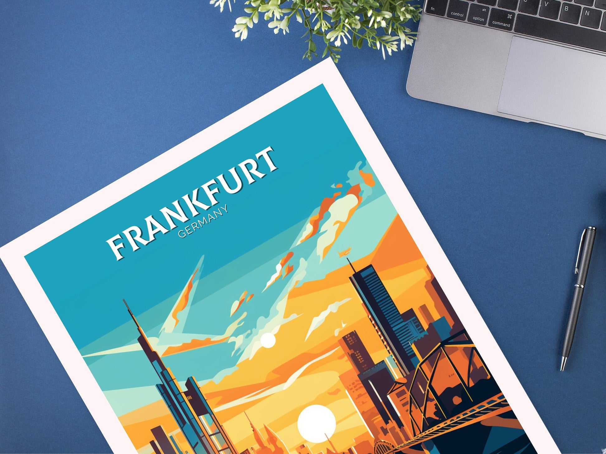 Frankfurt Poster | Frankfurt Illustration | Frankfurt Wall Art | Frankfurt Print | Germany Poster Design | Frankfurt Poster | ID 113