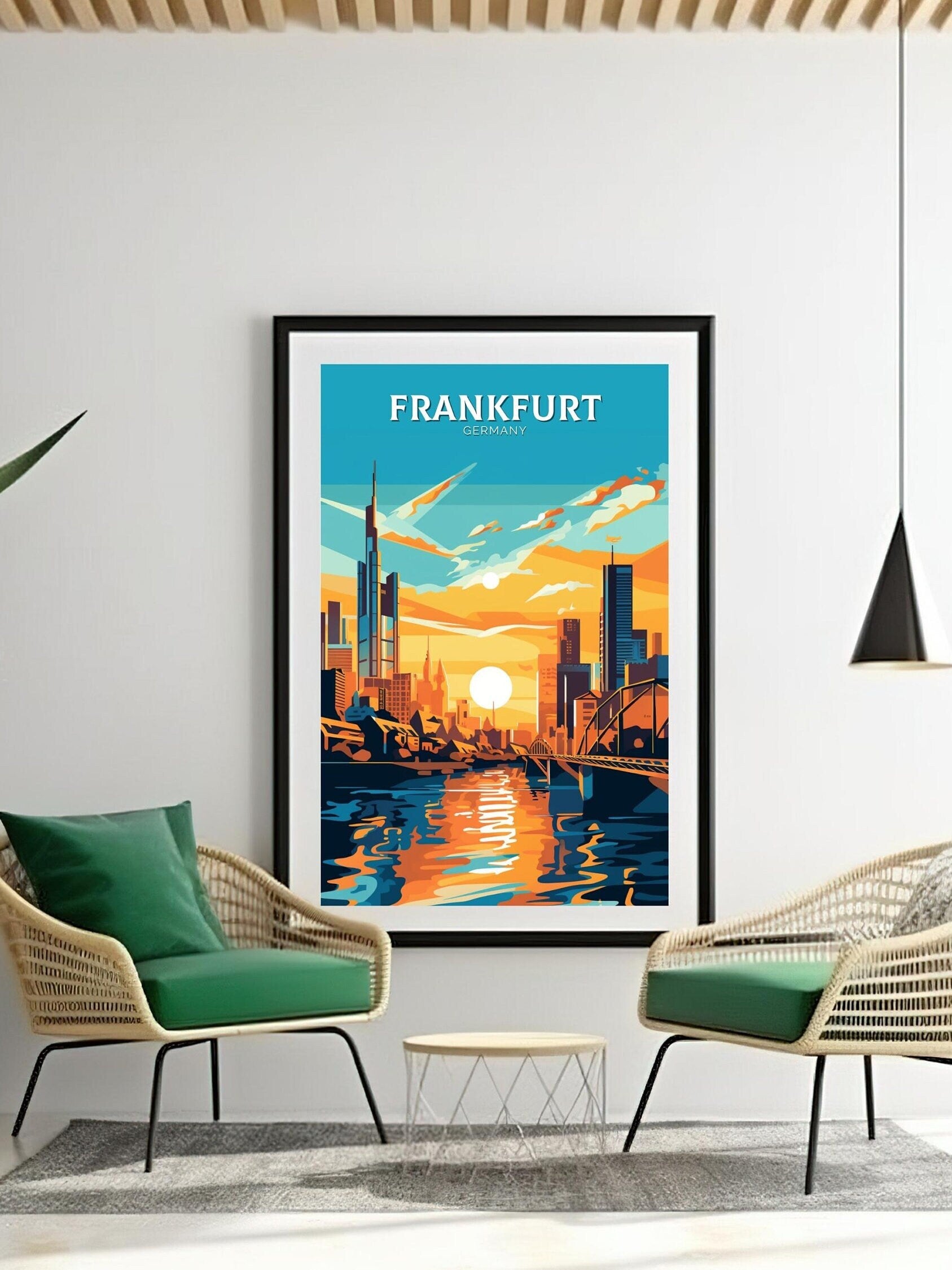 Frankfurt Poster | Frankfurt Illustration | Frankfurt Wall Art | Frankfurt Print | Germany Poster Design | Frankfurt Poster | ID 113