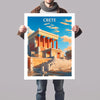 Crete Travel Print | Crete Poster | Crete Island Illustration | Knossos Palace Crete Wall Art | Ancient Greece Print | City Poster ID 116