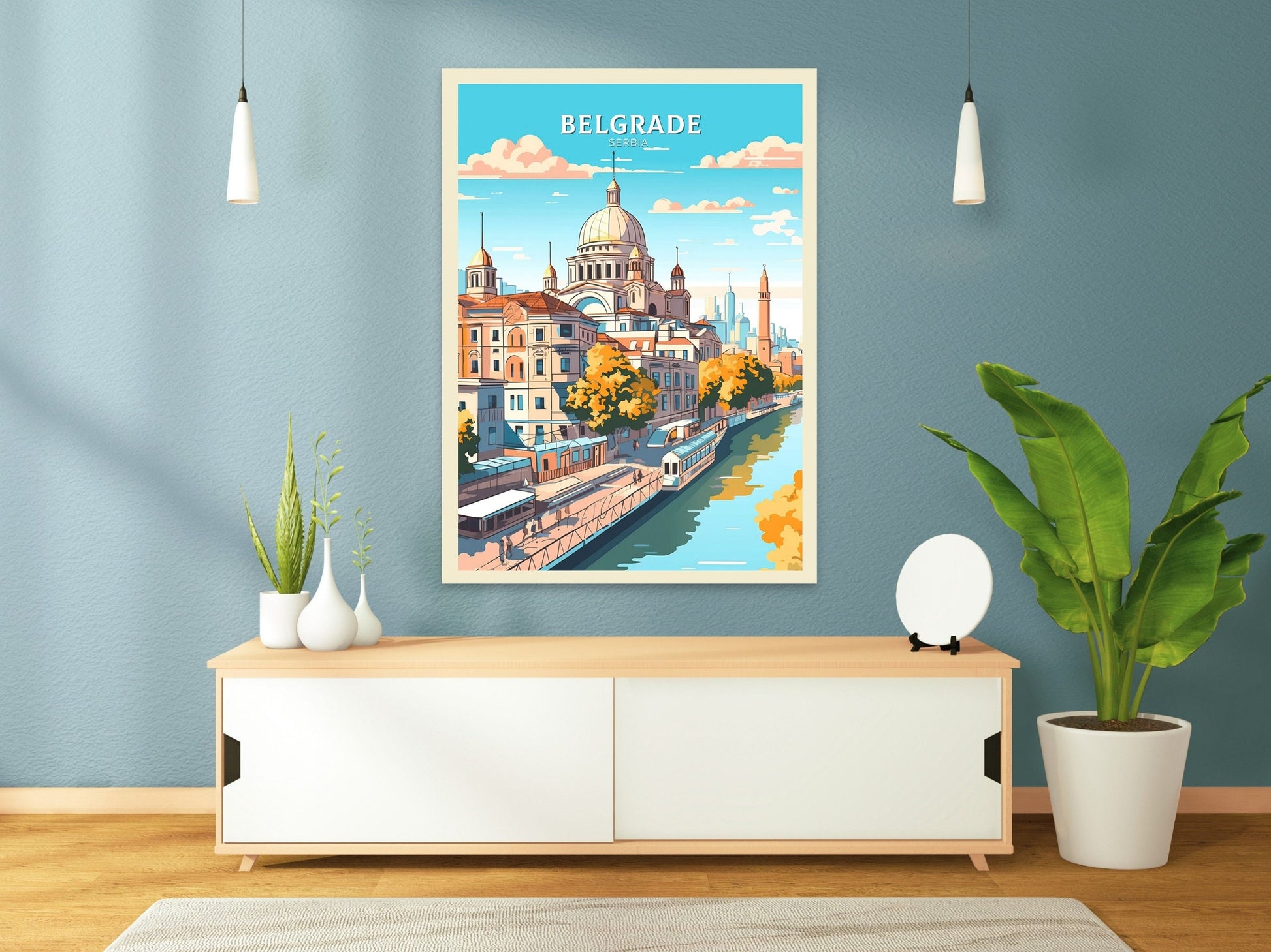 Belgrade Print | Belgrade Poster| Belgrade Illustration | Belgrade Painting | Belgrade Wall Art | Belgrade Minimalist Landscape | ID 071