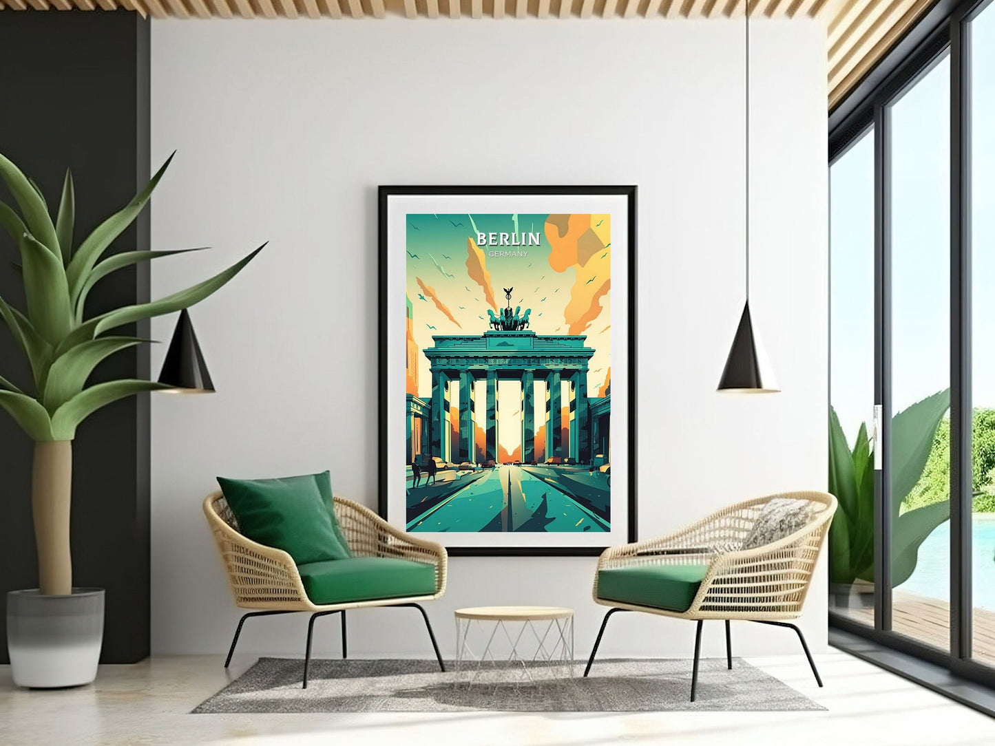 Berlin Poster | Berlin Illustration | Berlin Wall Art | The Brandenburg Gate | Berlin Print | Germany Poster Design | Berlin Poster | ID 072