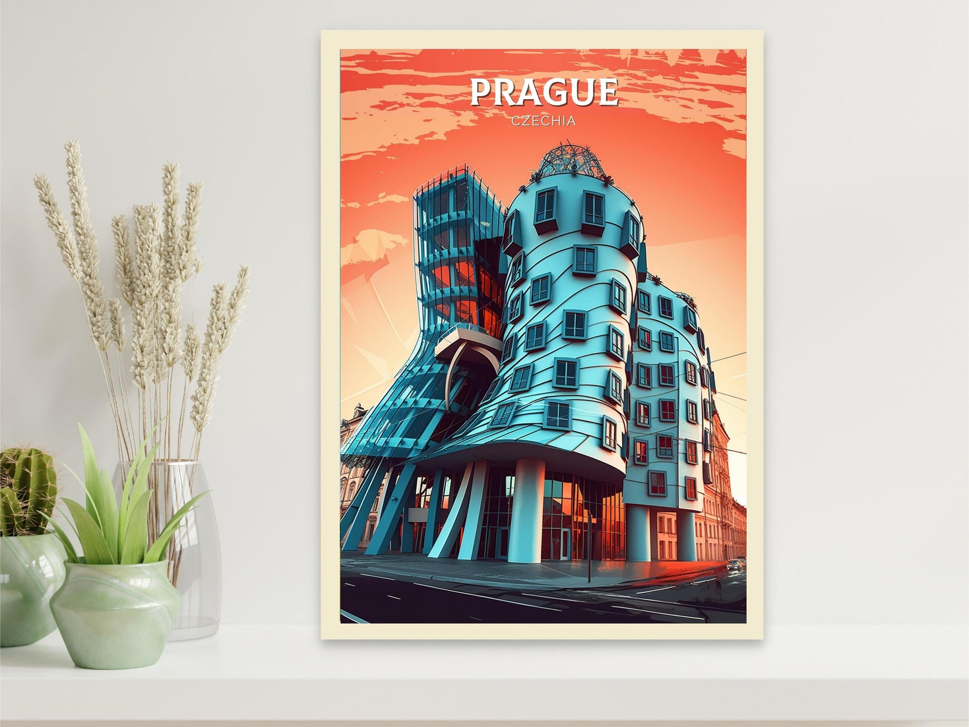 Prague Travel Print | Prague Illustration | Prague Wall Art | Czech Republic Print | Prague Home Decor | Prague Poster | ID 073