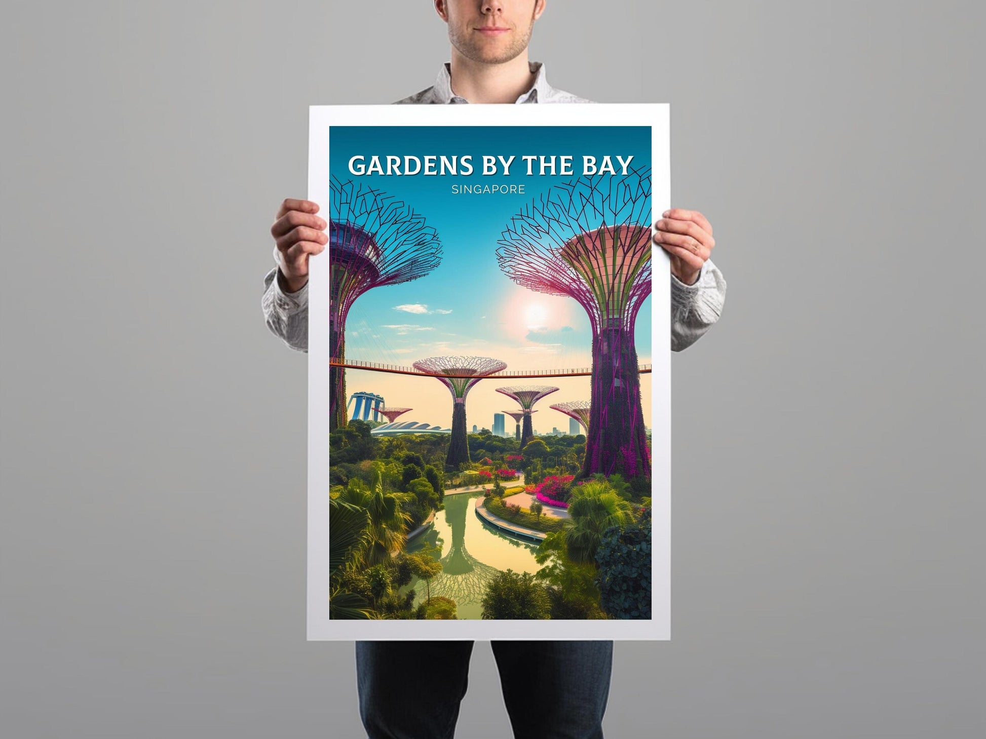 Garden by the Bay Print | Garden by the Bay Illustration | Singapore Poster | Singapore Print | ID 074