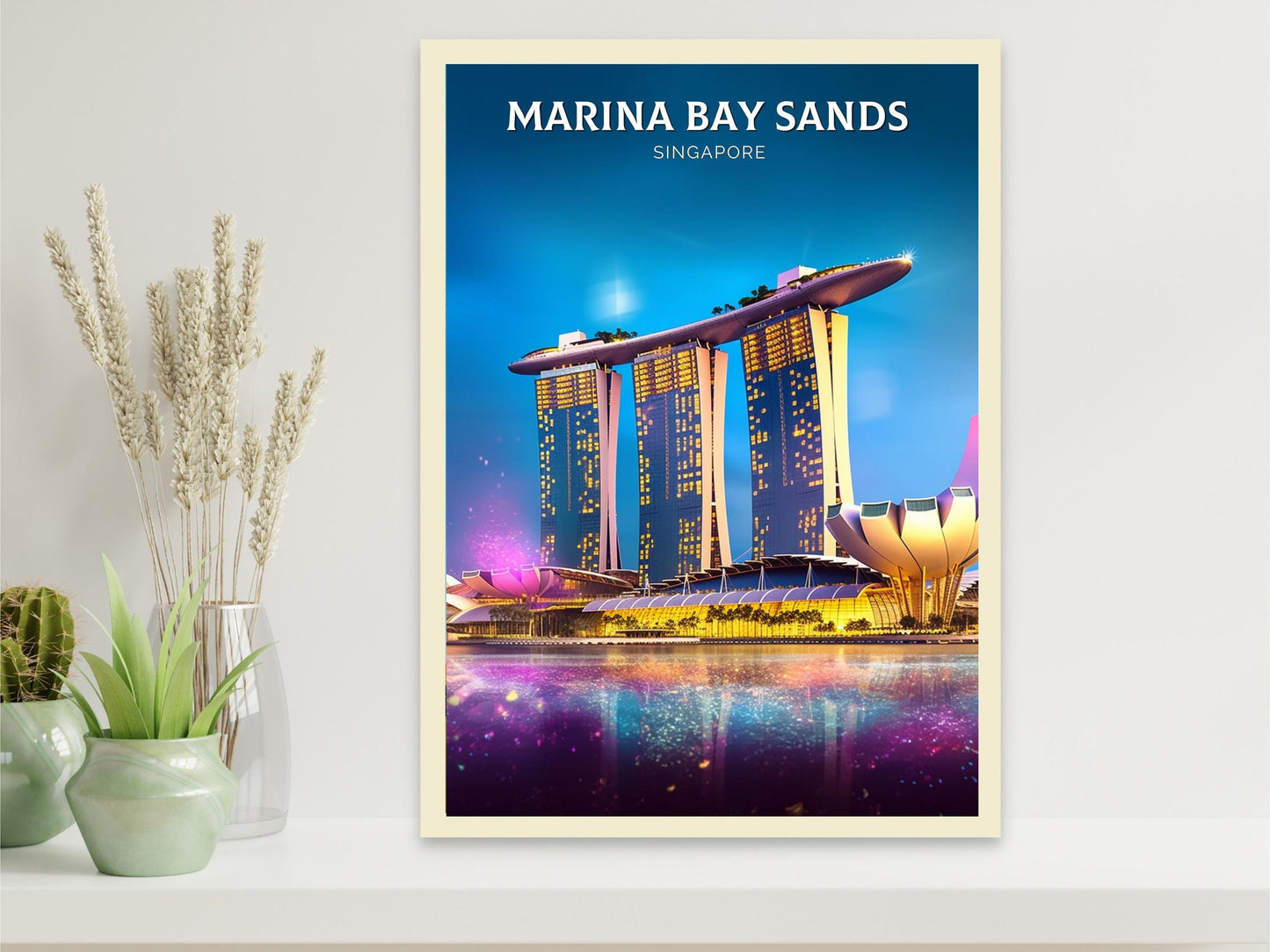 Marina Bay Sands Print | Marina Bay Sands Illustration | Singapore Poster | Singapore Print | Singapore Poster | ID 075